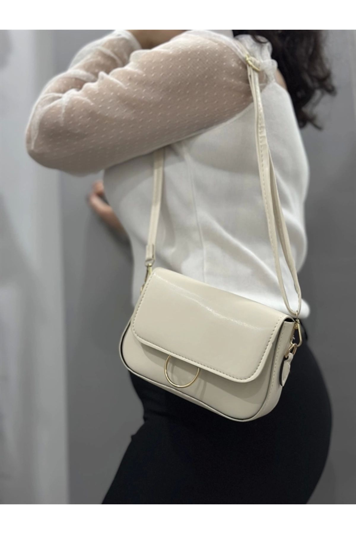 FASHIONLINE Krem cilt mossi çanta