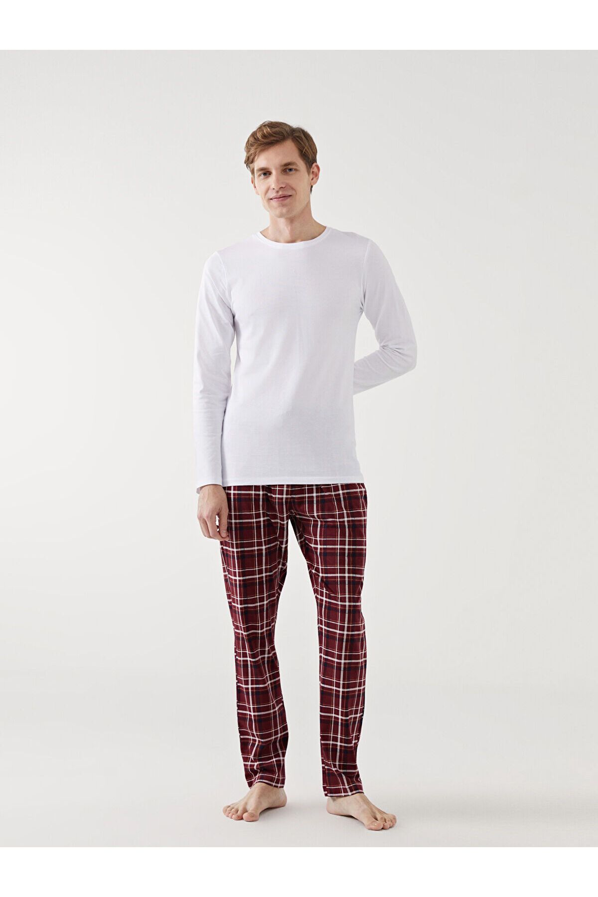 LC Waikiki Standart Kalıp Ekose Erkek Pijama Alt