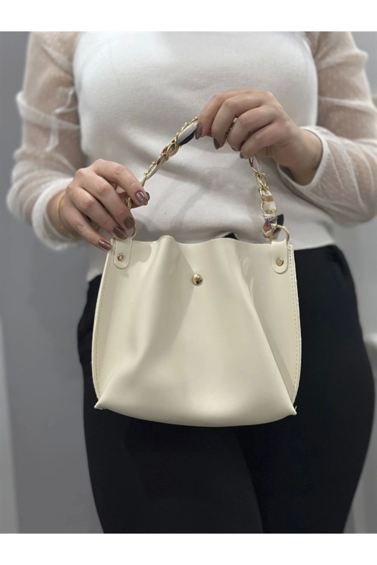 FASHIONLINE Krem cilt zrm çanta