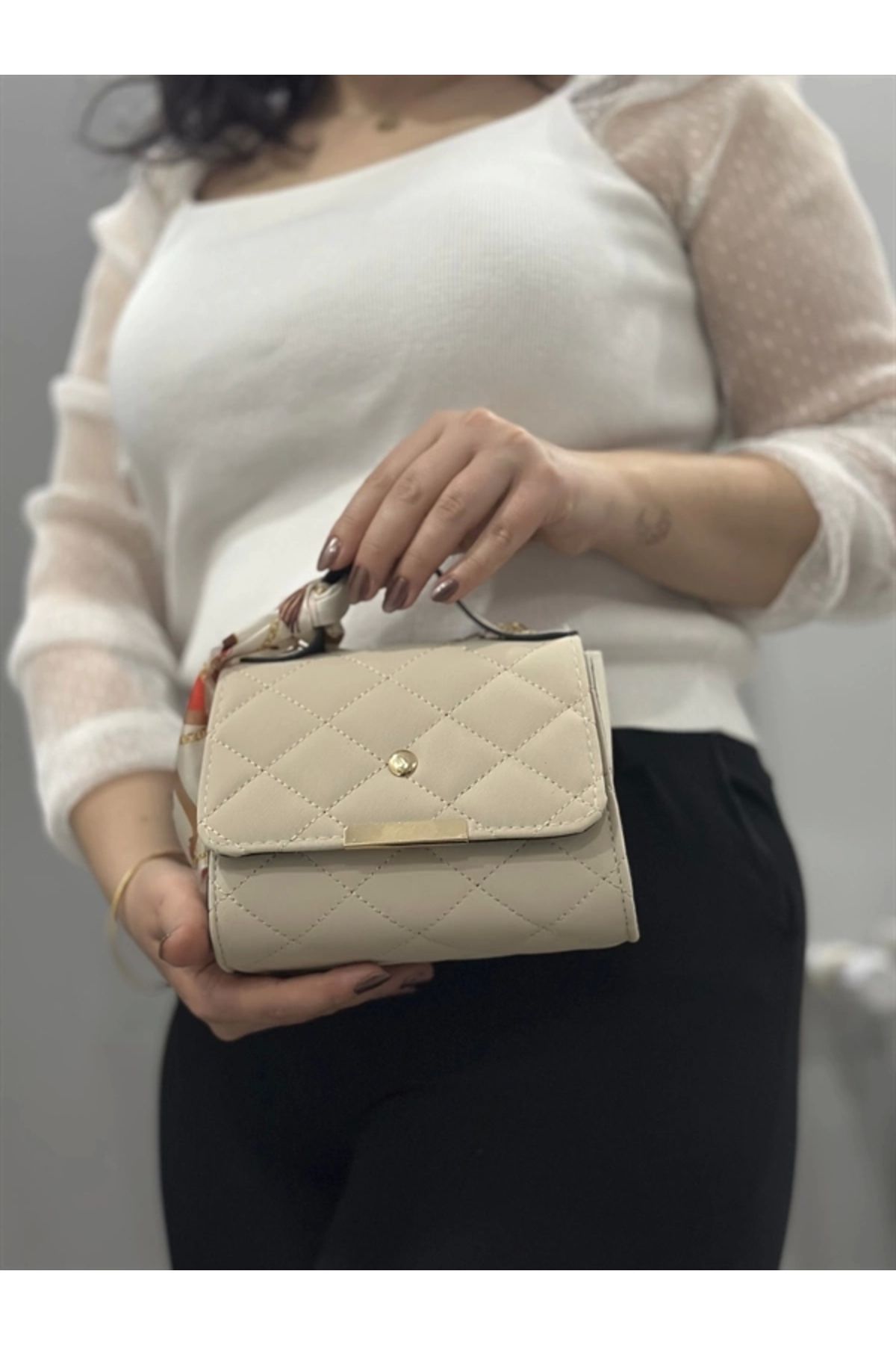 FASHIONLINE Bej cilt zoje çanta