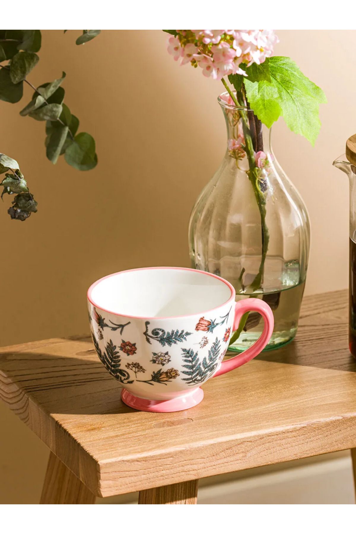 LC Waikiki LCW HOME Karışık Çiçek Baskılı Porselen Kupa 400 ml