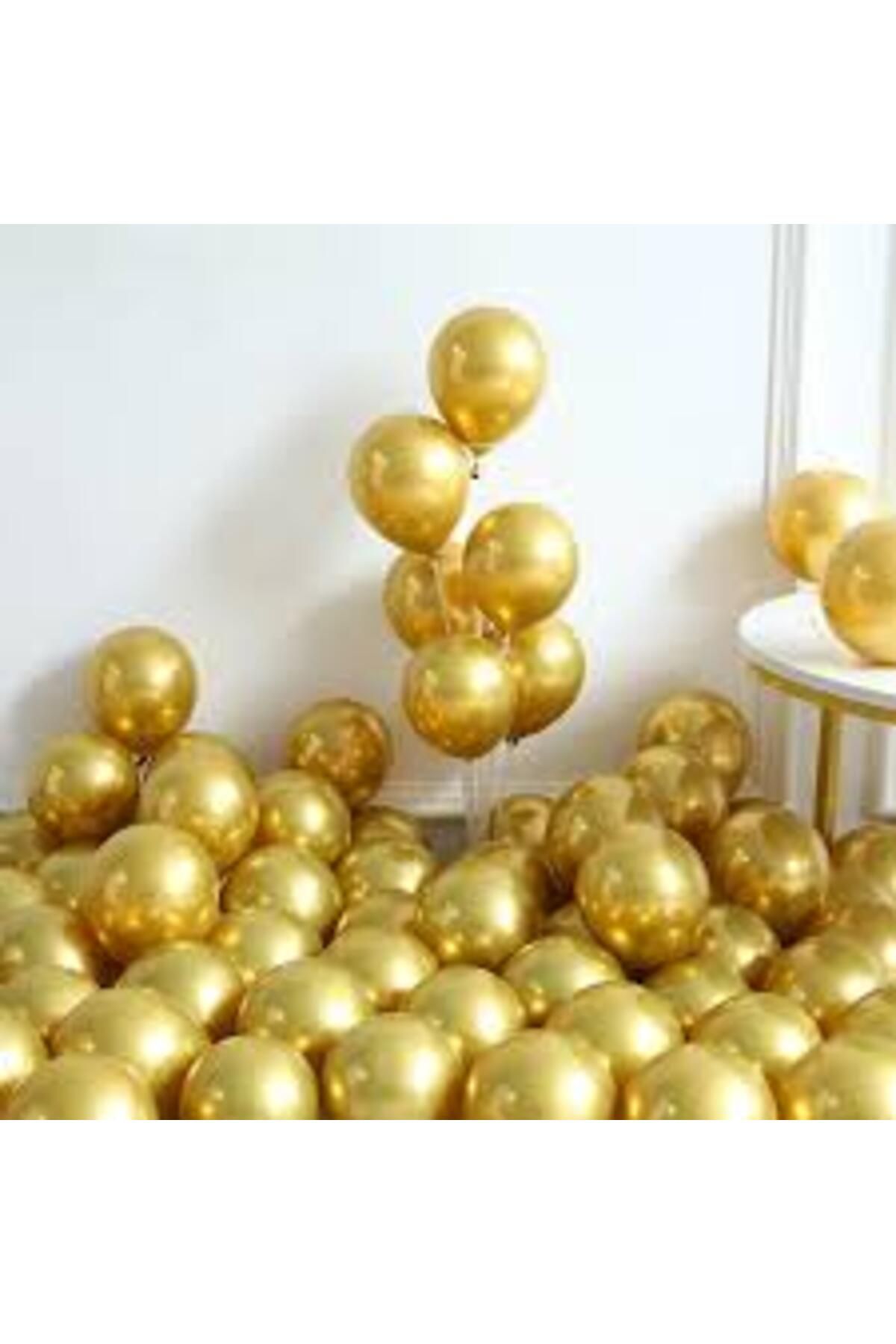 ZENVİVA METALİK BALON GOLD 50 ADET