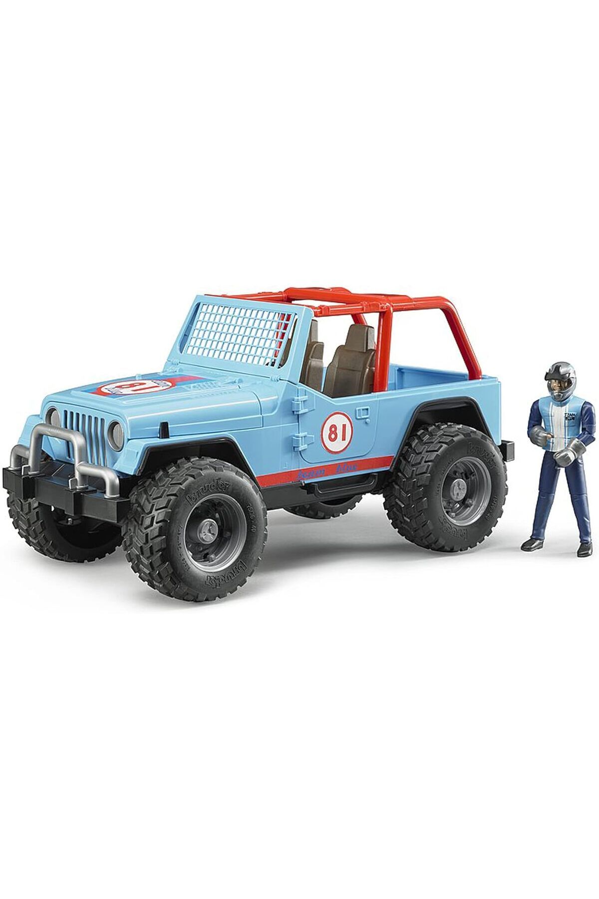 ÇAĞUR Dark - Jeep Cross Safari Aracı & Kasklı Pilotu, Mavi Ölçekli Model Yenii 1099594