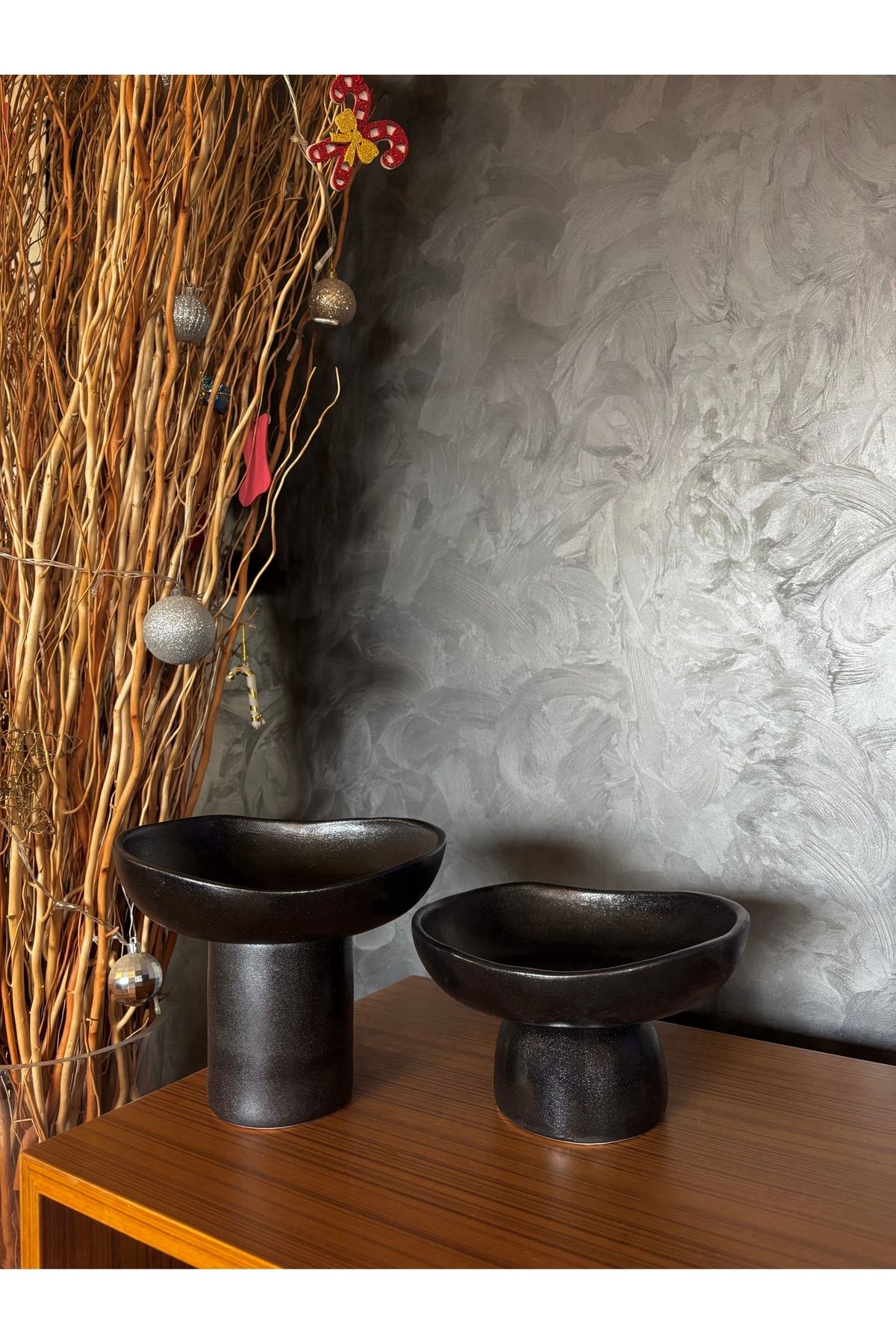 Lunera Decor 2’Li Ayaklı Mat Sunum Kasesi