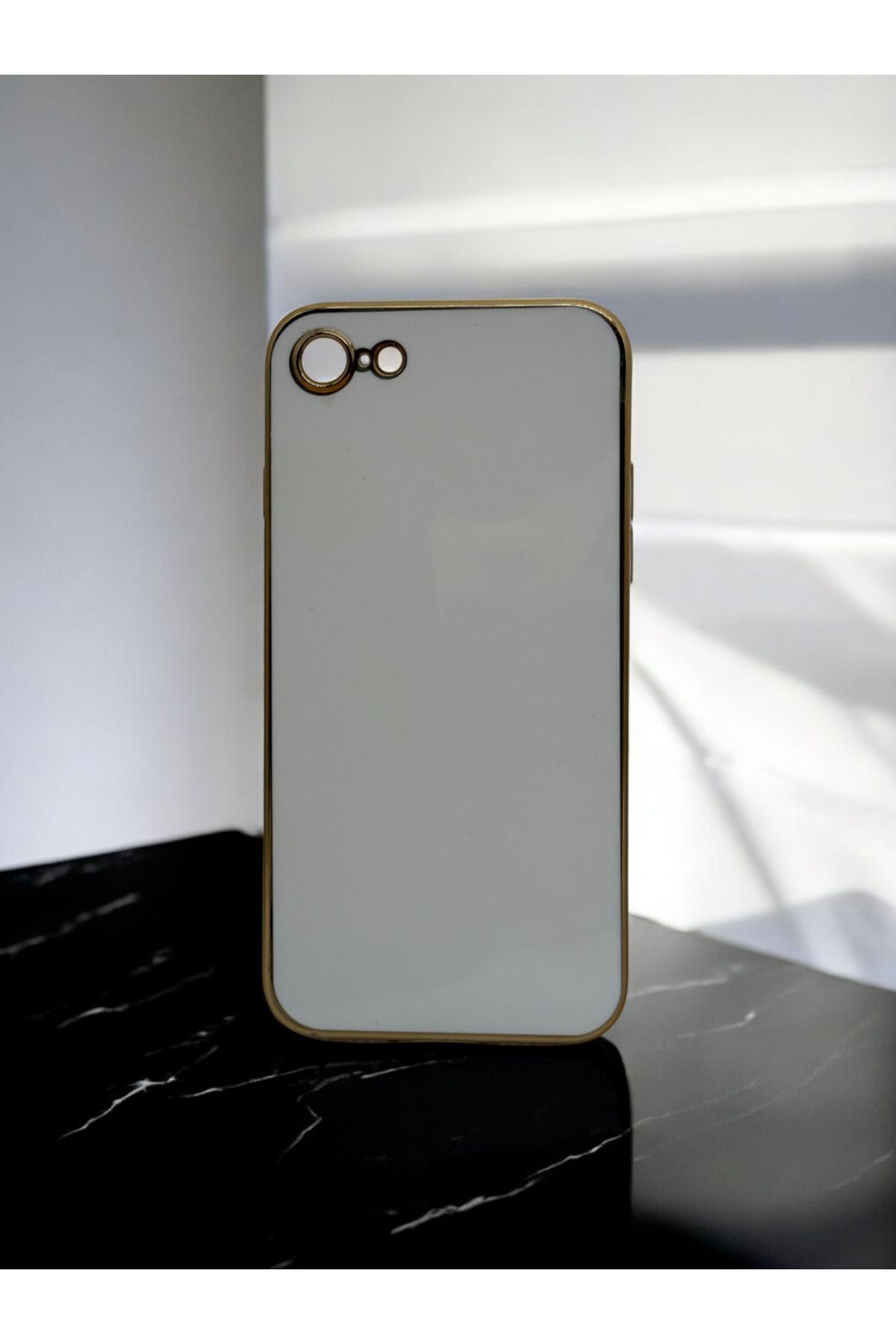 DUBİGOLD İPHONE 7 UYUMLU PARLAK GOLD DETAYLI BARK TELEFON KILIFI