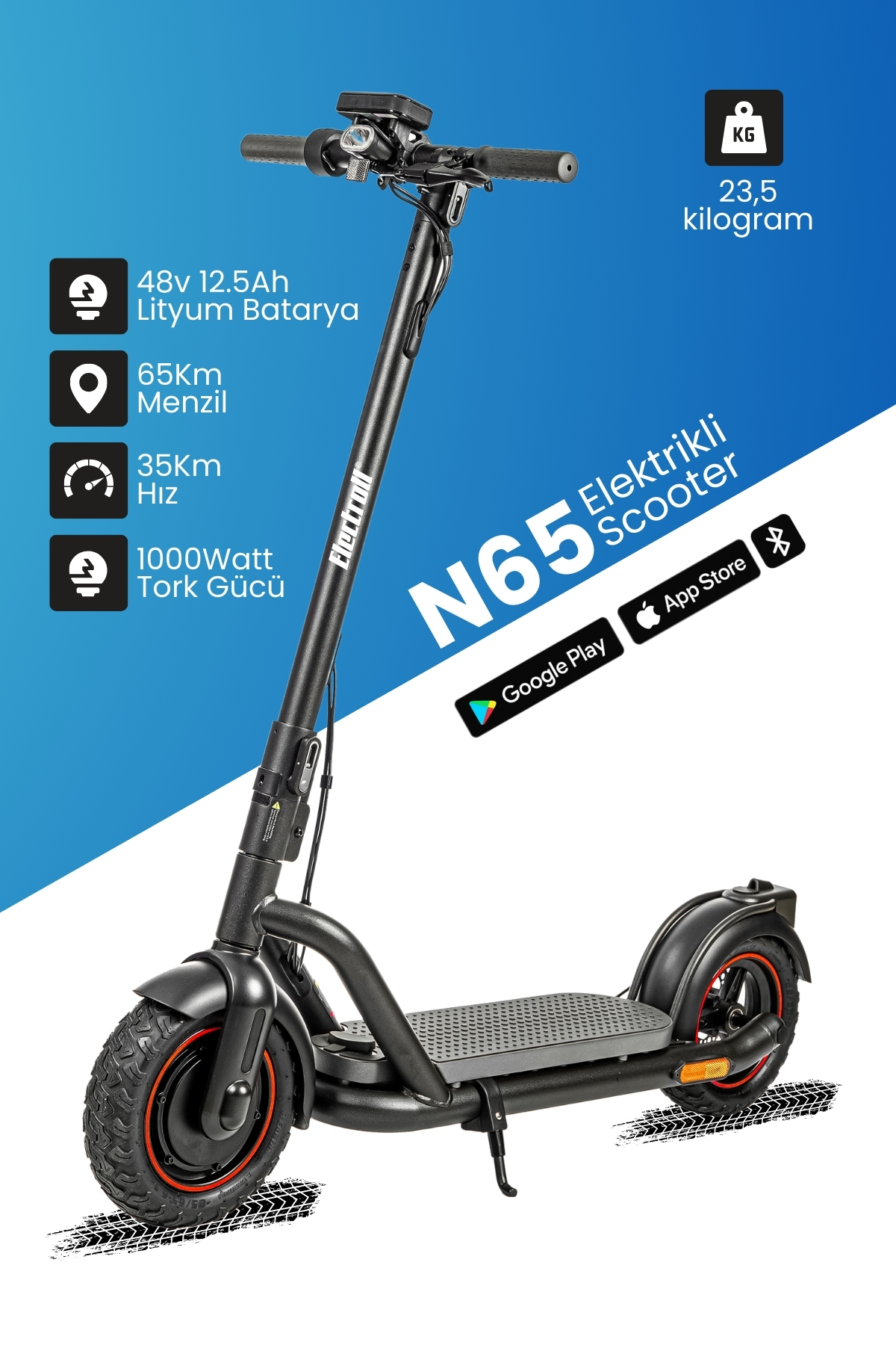 ELECTROLL N65 Elektrikli Scooter | Yenilikçi Teknoloji, Zarif