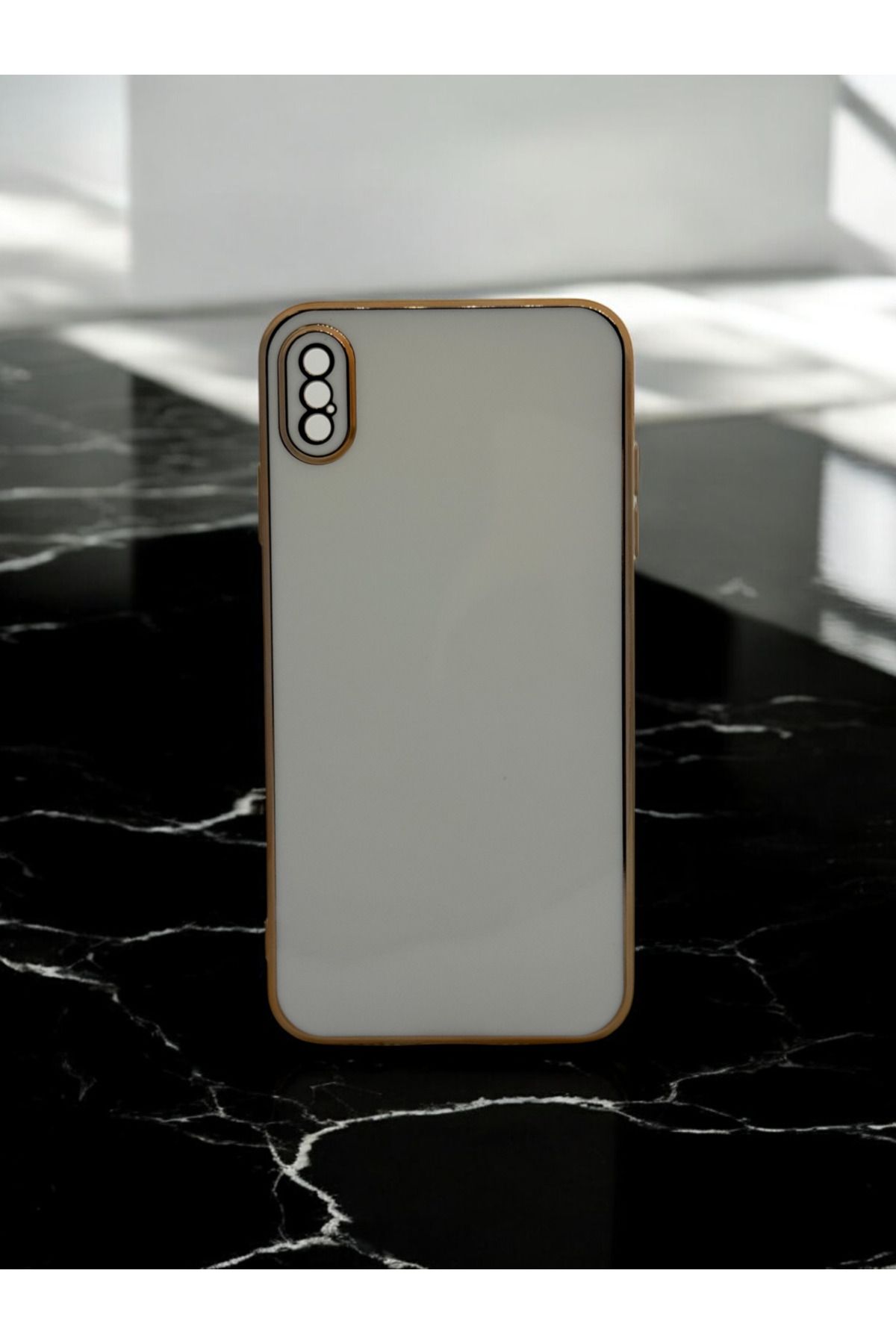 DUBİGOLD İPHONE XS MAX UYUMLU PARLAK GOLD DETAYLI BARK TELEFON KILIFI