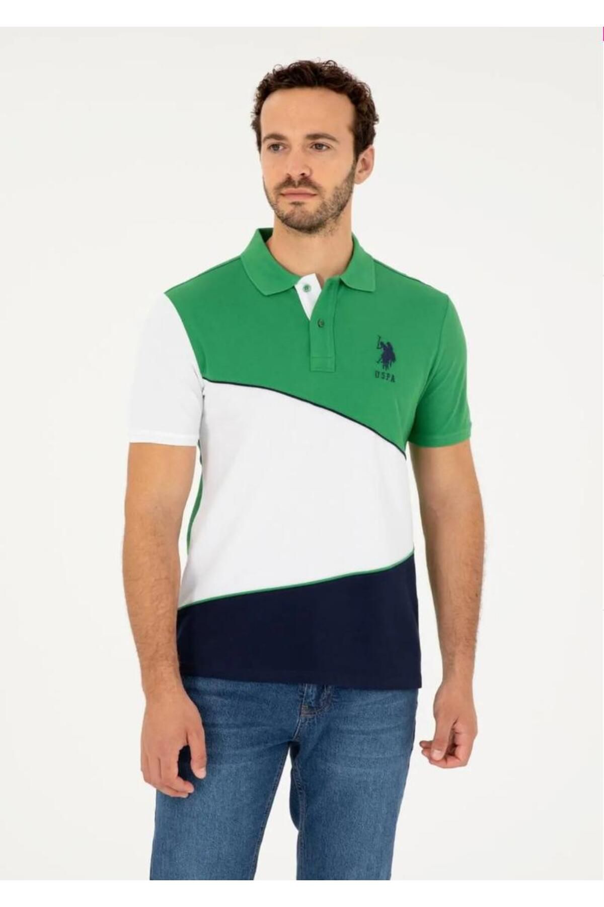 U.S. Polo Assn. Erkek Yeşil TişörtG081GL011.000.1826880 DMLS
