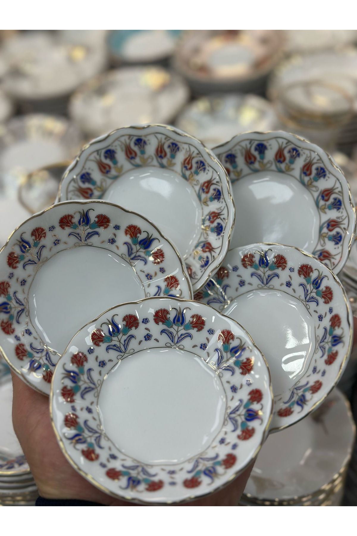 hediye 6’lı porselen çay tabağı
