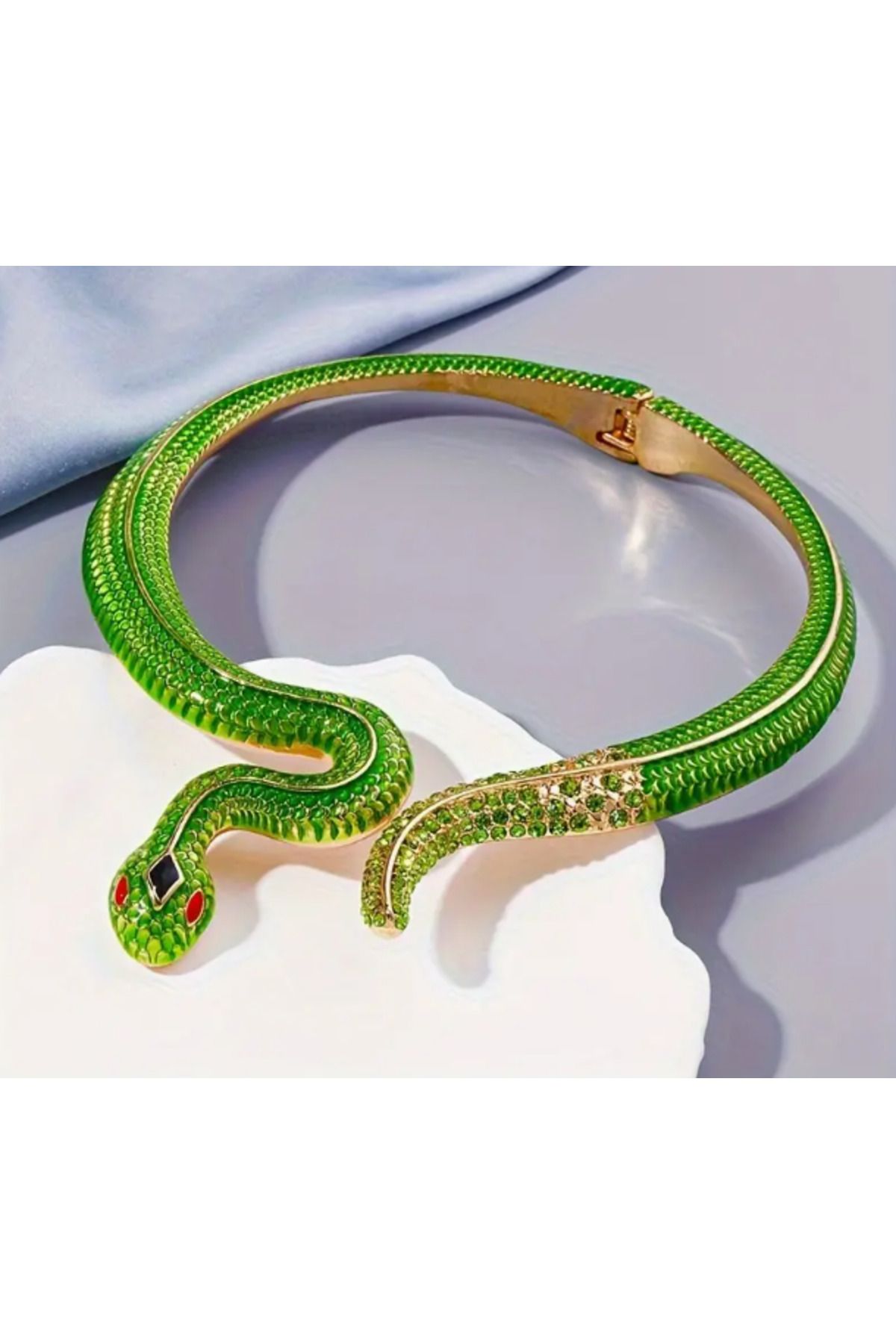 SE Jewellery Collection Selin Ersoy Gösterişli Şık Yılan Model Kadın Gerdanlık Kolye