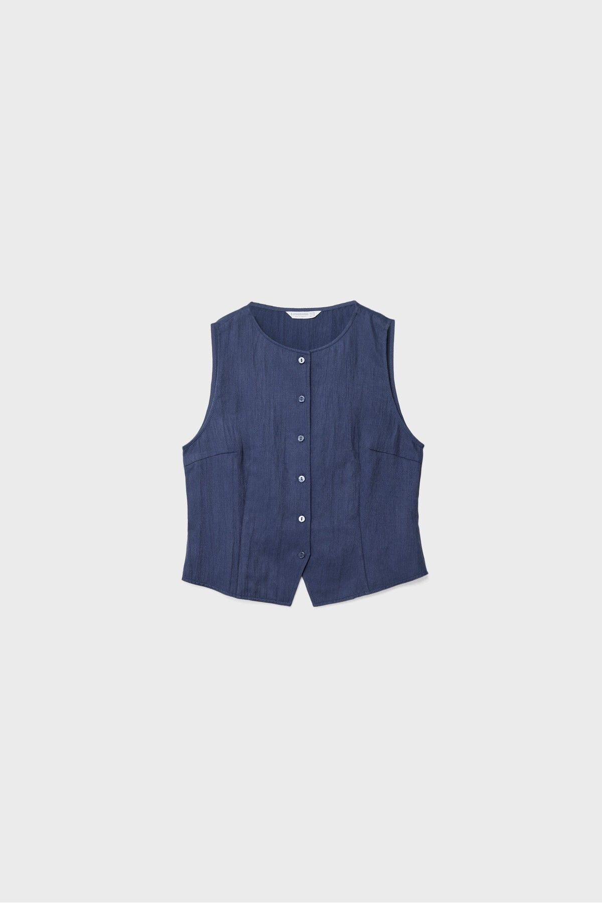 Stradivarius-Textured top with buttons 5