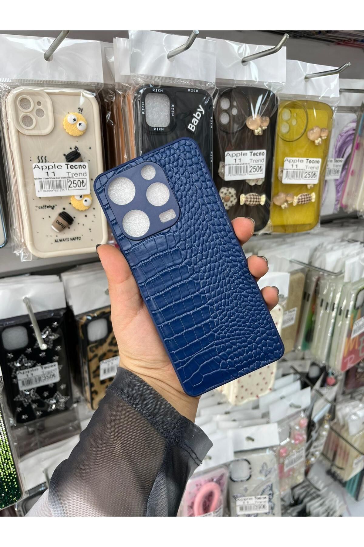 TECNOTREND TECNO SPARK 10 PRO Dokulu Yüzey Çekmeye Dayanıklı Cep Telefon Kılıfı Pu Deri Kaplamalı Yumuşak