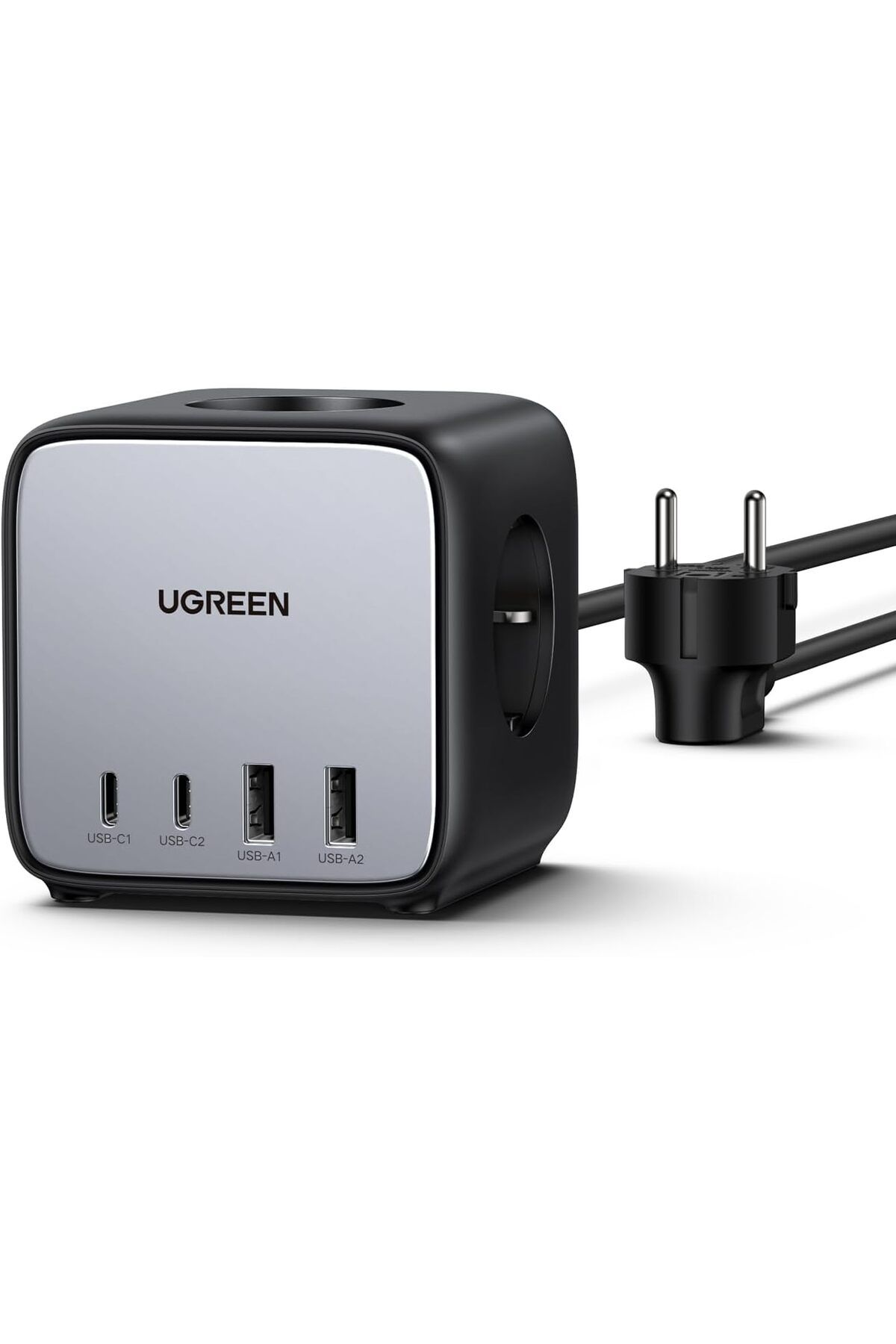 KDROĞLU plamystical DigiNest Cube 65W Güç Şeridi GaN USB C Şarj Cihazı 3 Yollu Soket ve Anahtar ile Uyu