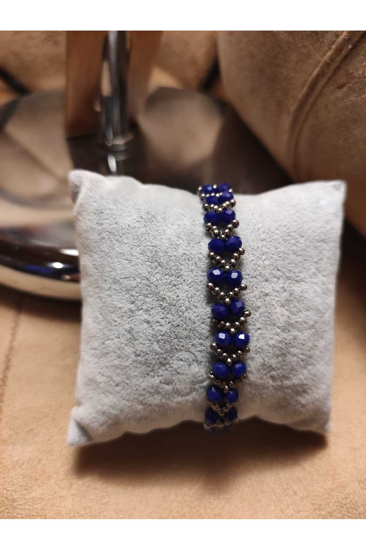 MODA Kadın Kristal Boncuk ve Cam Kum Boncuk Bileklik