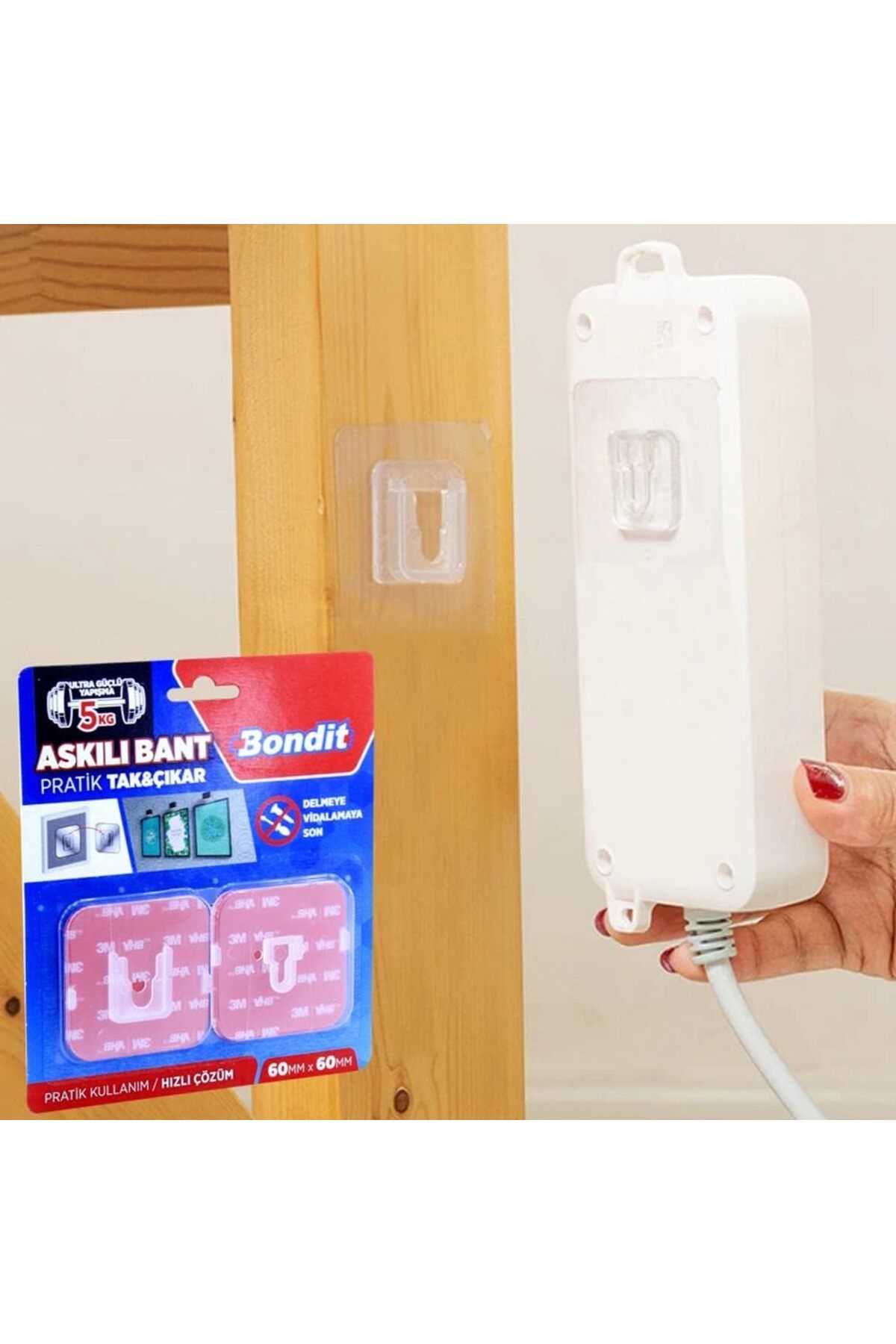 ÇAĞUR Ebrar avm Bondit 3M Yapışkanlı Tablo Resim Duvar Askı Bandı Sök Tak 5 KG NKRBAEE 1117038
