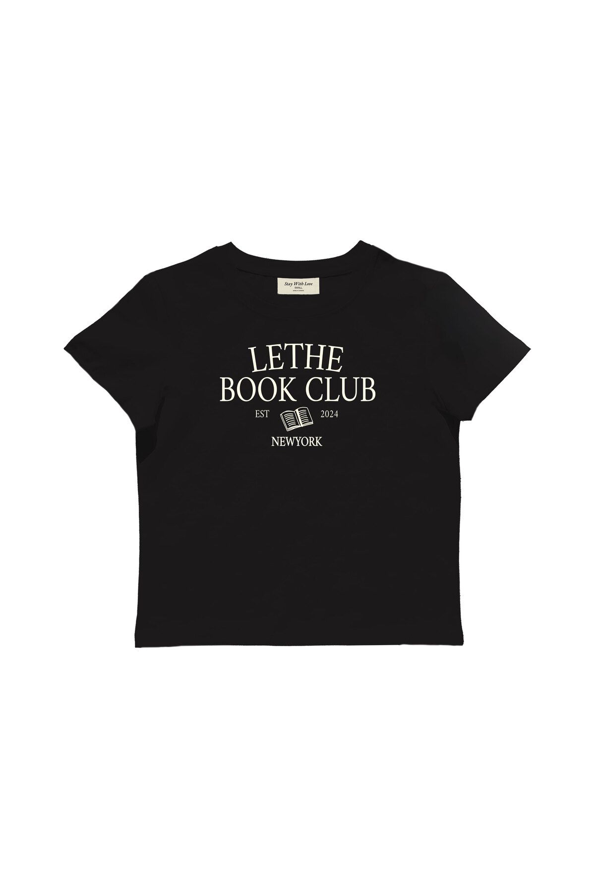 lethestudios Book Club Baskılı Baby Tee Crop Top