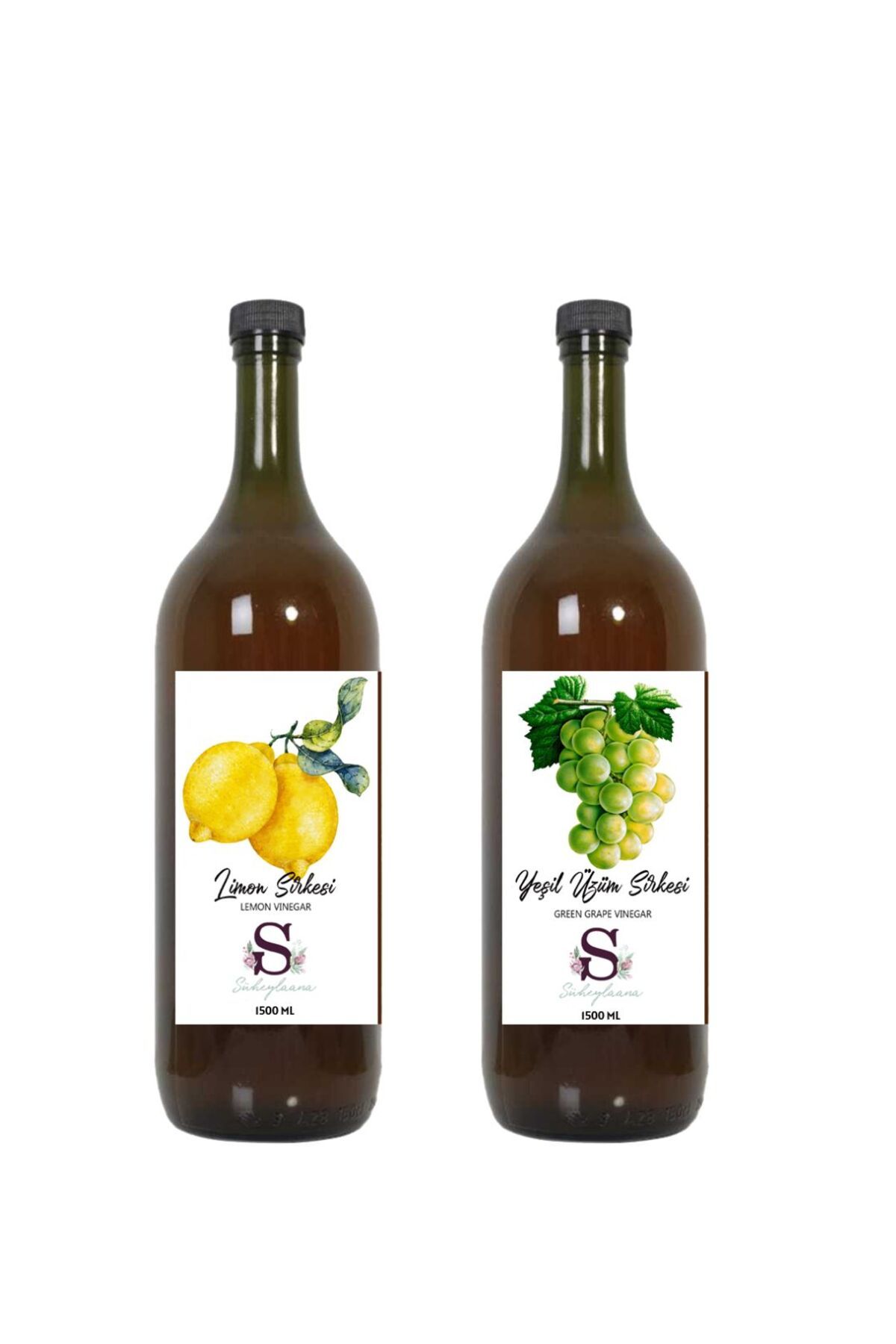 Süheylaana Doğal Limon Sirkesi 1500 Ml - Doğal Yeşil Üzüm Sirkesi 1500 Ml