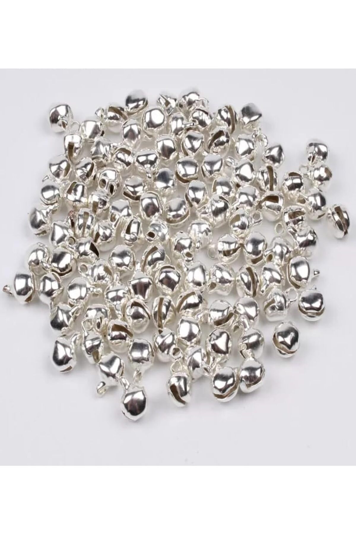 DERİK KADROĞLU 12 mm GÜMÜŞ Renk Kulplu Zil,çan,çıngırak,metal Amigurumi Zili,takı Aksesuar Yapım