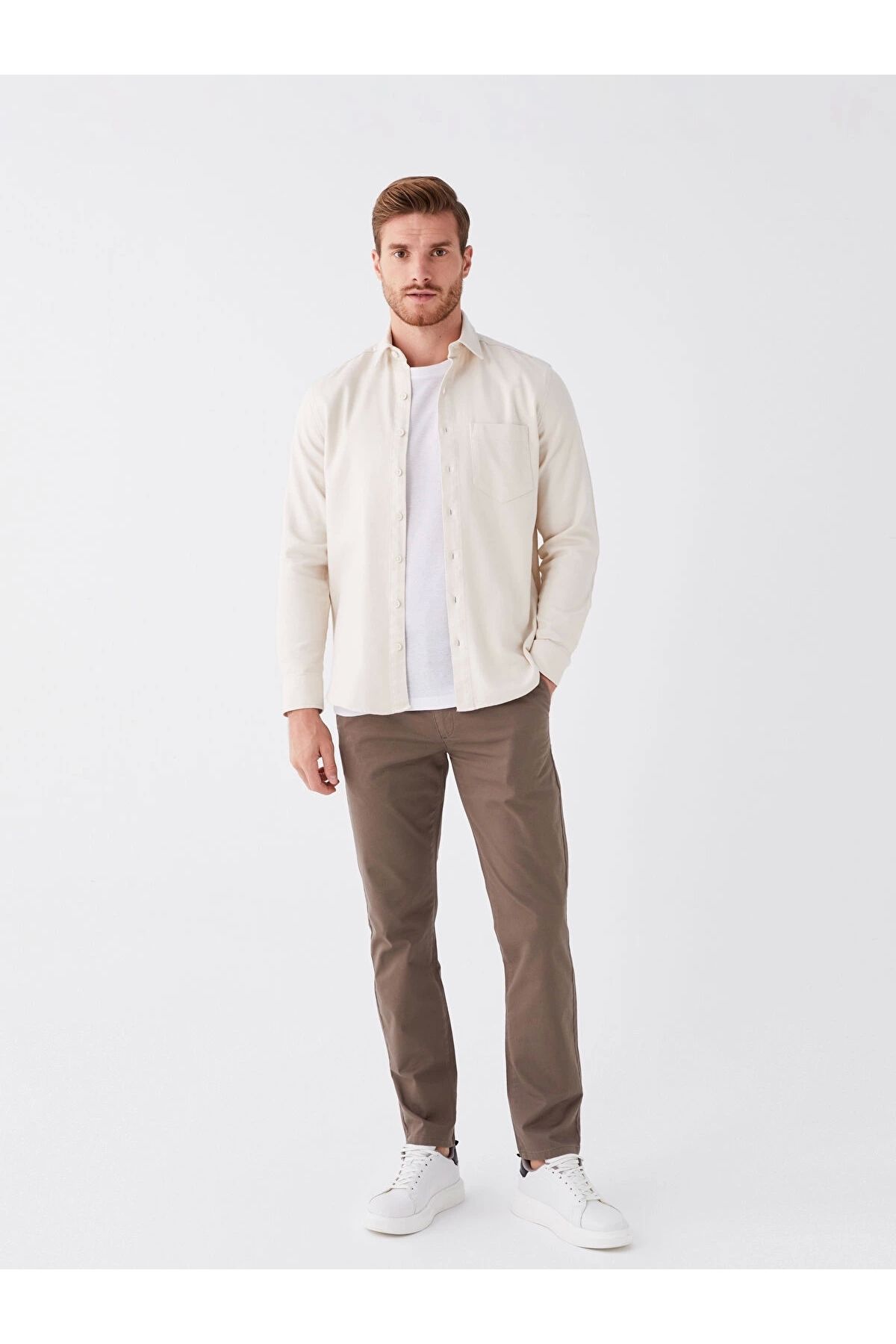 LC Waikiki LCWAIKIKI Classic Kahverengi Standart Kalıp Erkek Chino Pantolon