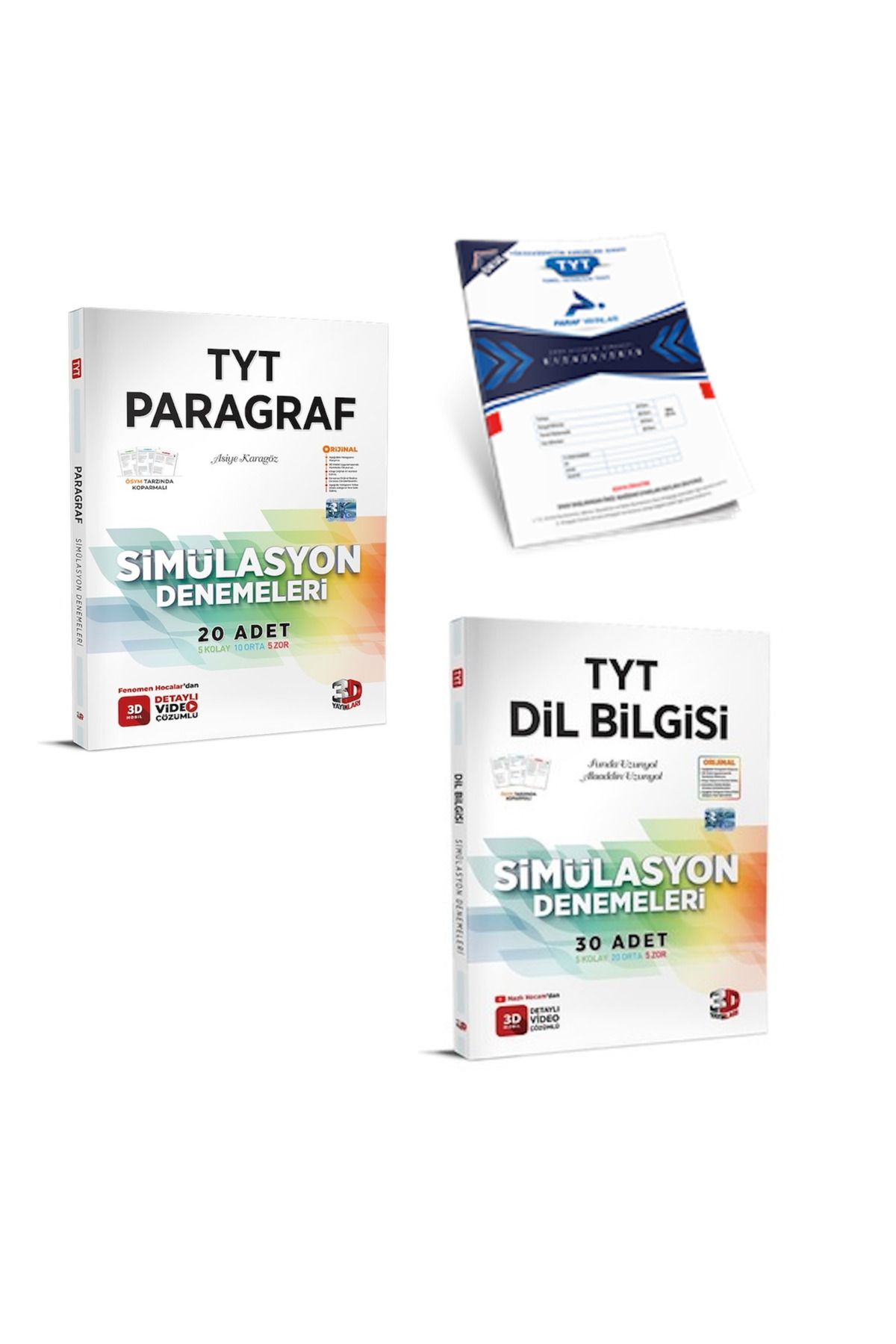3D Yayınları TYT 3D Simülasyon PARAGRAF + DİL BİLGİSİ Denemeleri ( DENEME HEDİYE)