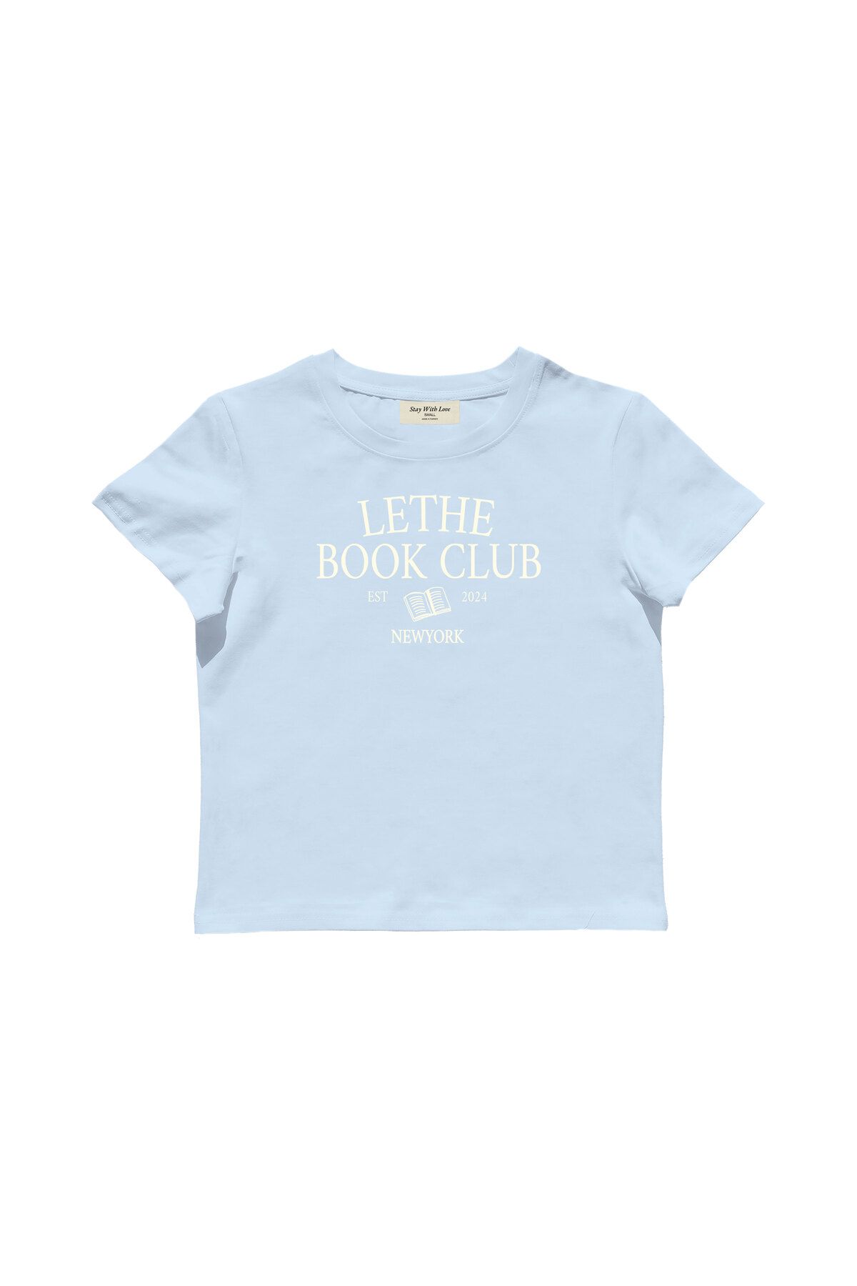 lethestudios Book Club Baskılı Baby Tee Crop Top