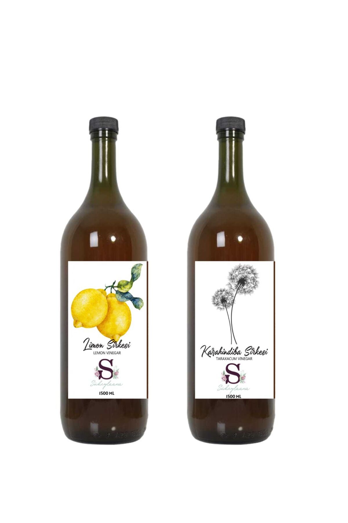 Süheylaana Doğal Limon Sirkesi 1500 Ml - Doğal Karahindiba Sirkesi 1500 Ml