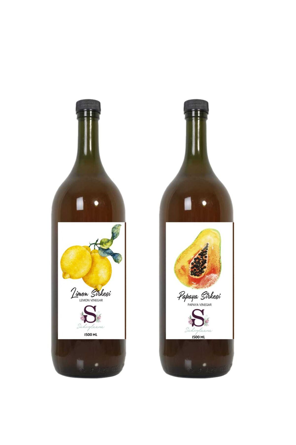 Süheylaana Doğal Limon Sirkesi 1500 Ml - Doğal Papaya Sirkesi 1500 Ml