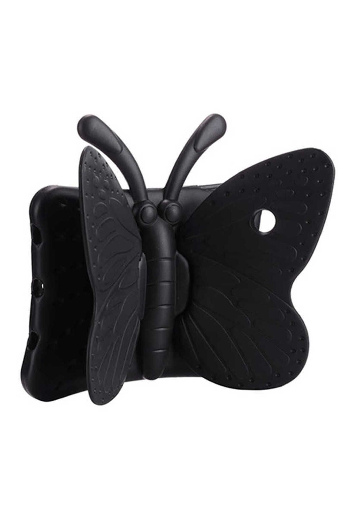 Uzaklarda Arama iPad 9.7 2017 (5.Nesil) Uyumlu UZRM Butterfly Standlı Tablet Kılıf-Siyah