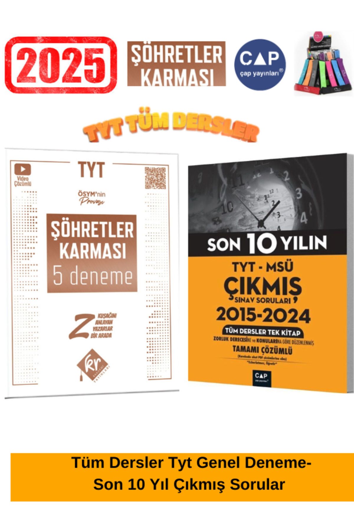 Ens Yayıncılık Çap Tyt-Msü Konu Konu Son 10 Yıl Çıkmış Soru+Kr Şöhretler Tyt Genel 5 Deneme Seti+Kalemlik