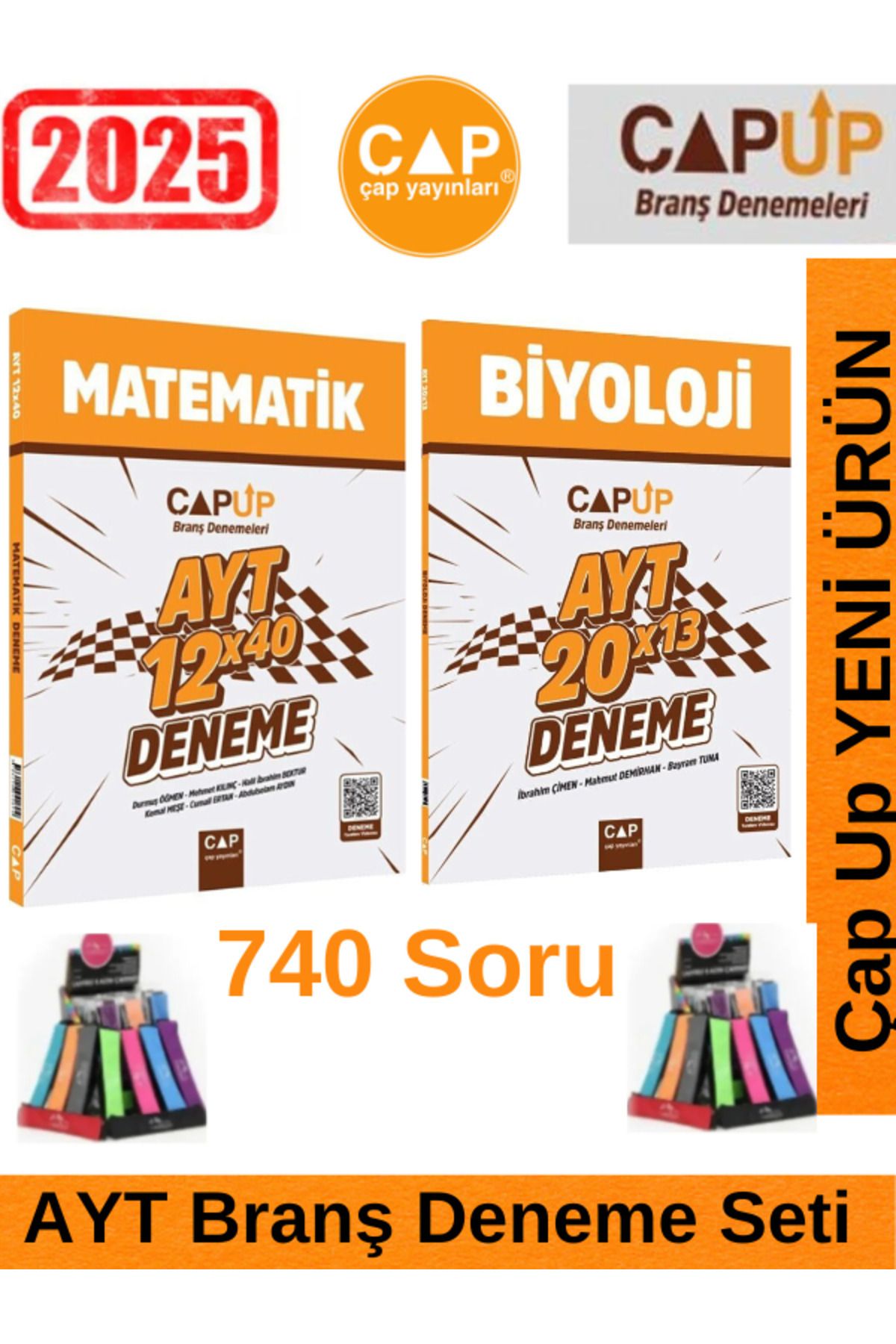 Ens Yayıncılık Çap Up Ayt Matematik 12x40-Biyoloji 13x40 Deneme Seti+Kalemlik