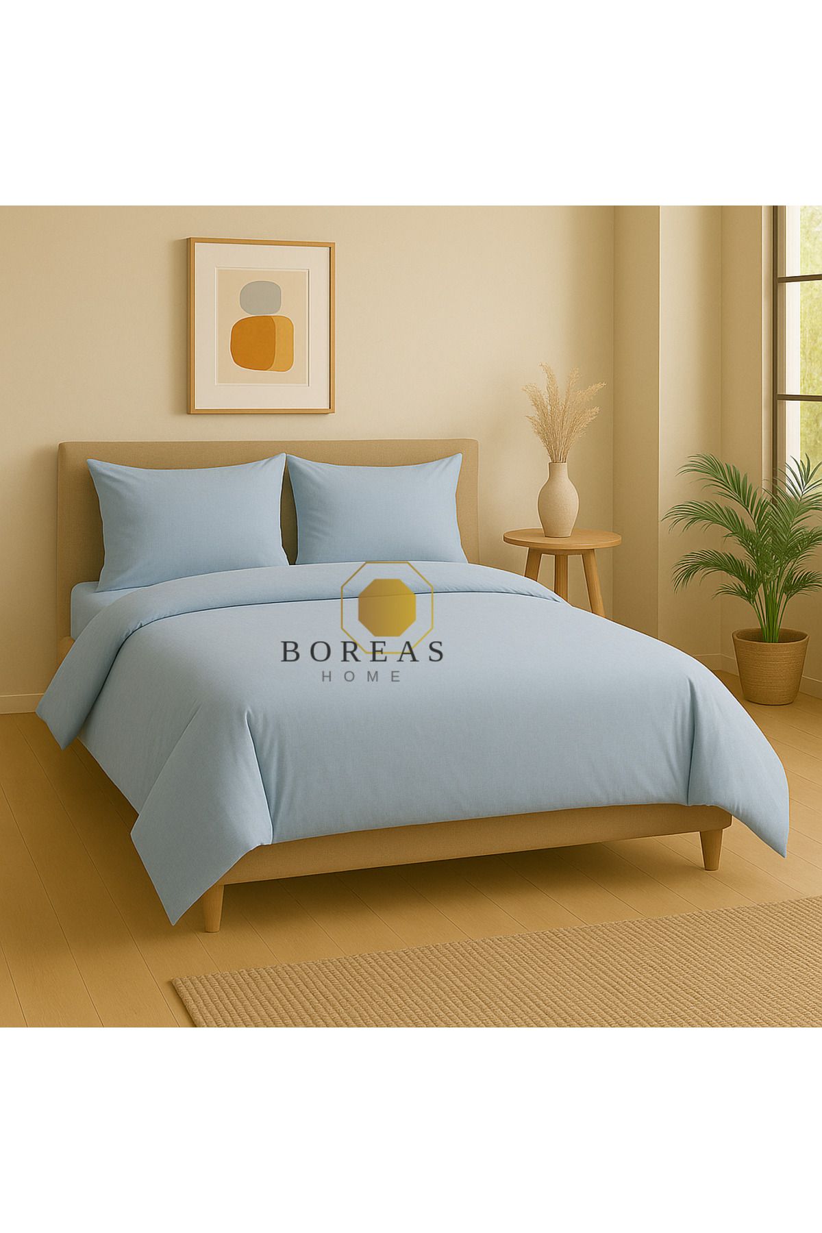 Boreas Home SOFT Lastikli Çarşaflı Çift Kişilik Nevresim Takımı