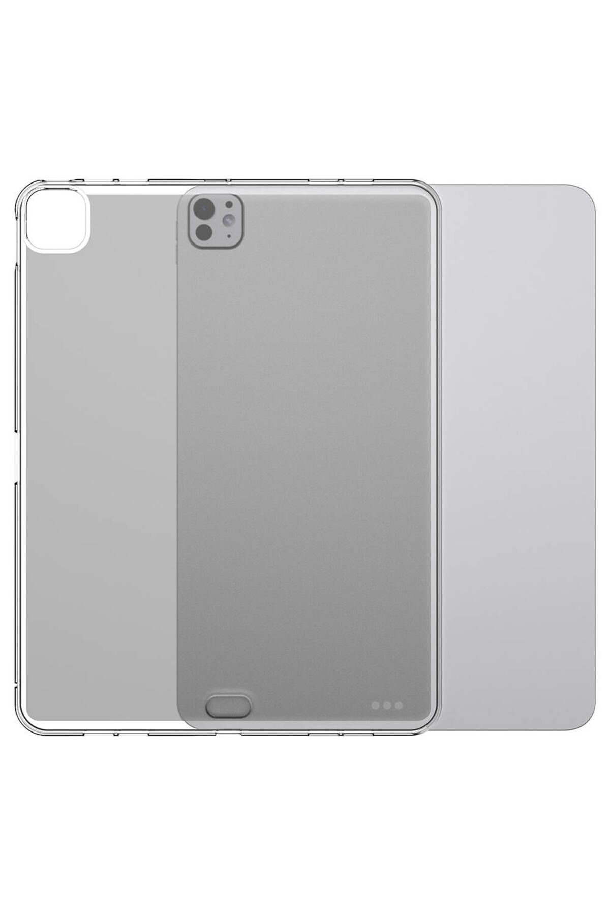 Uzaklarda Arama iPad Pro 11 2024 Kılıf UZRM Tablet Süper Silikon Kapak - Şeffaf