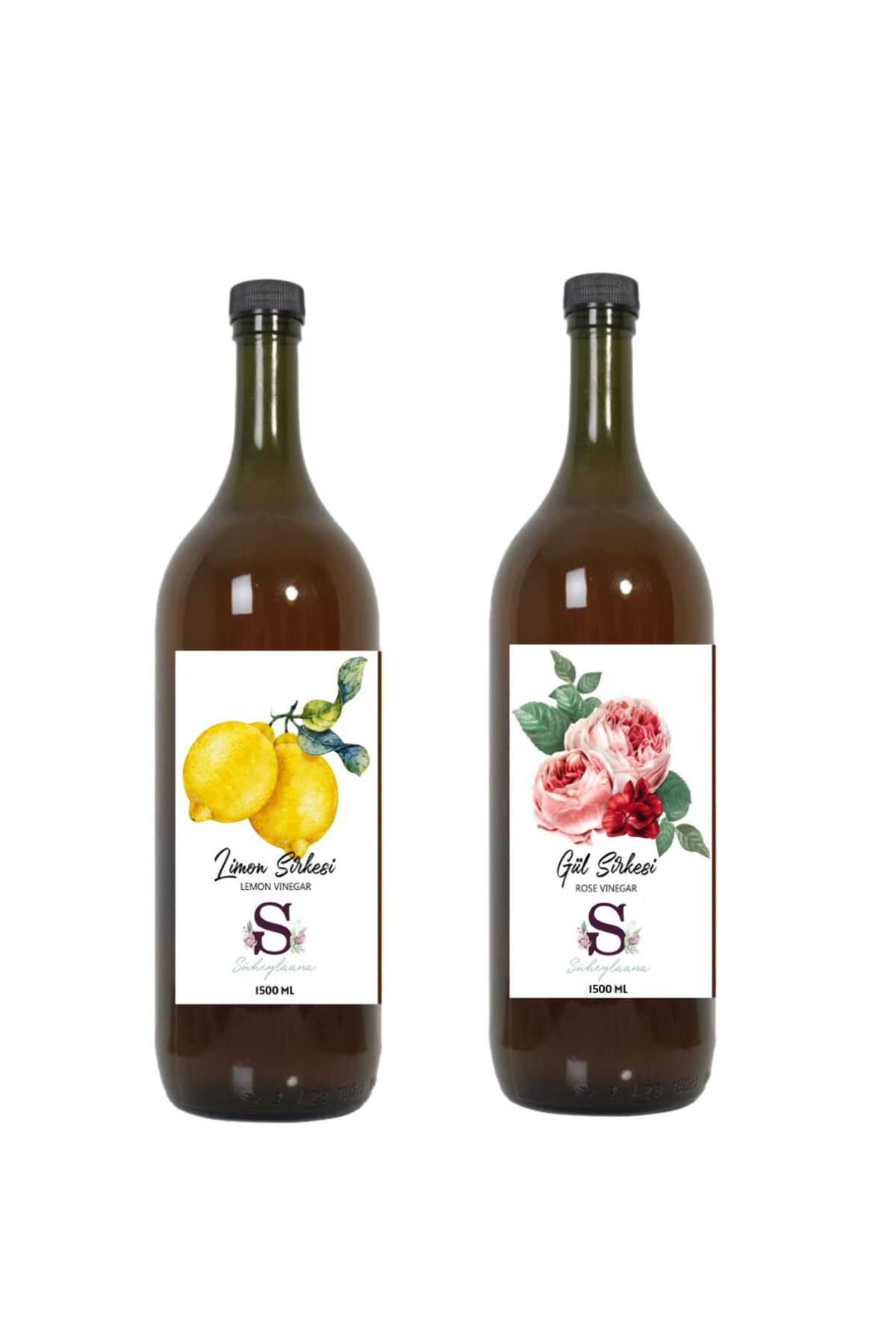Süheylaana Doğal Limon Sirkesi 1500 Ml - Doğal Gül Sirkesi 1500 Ml