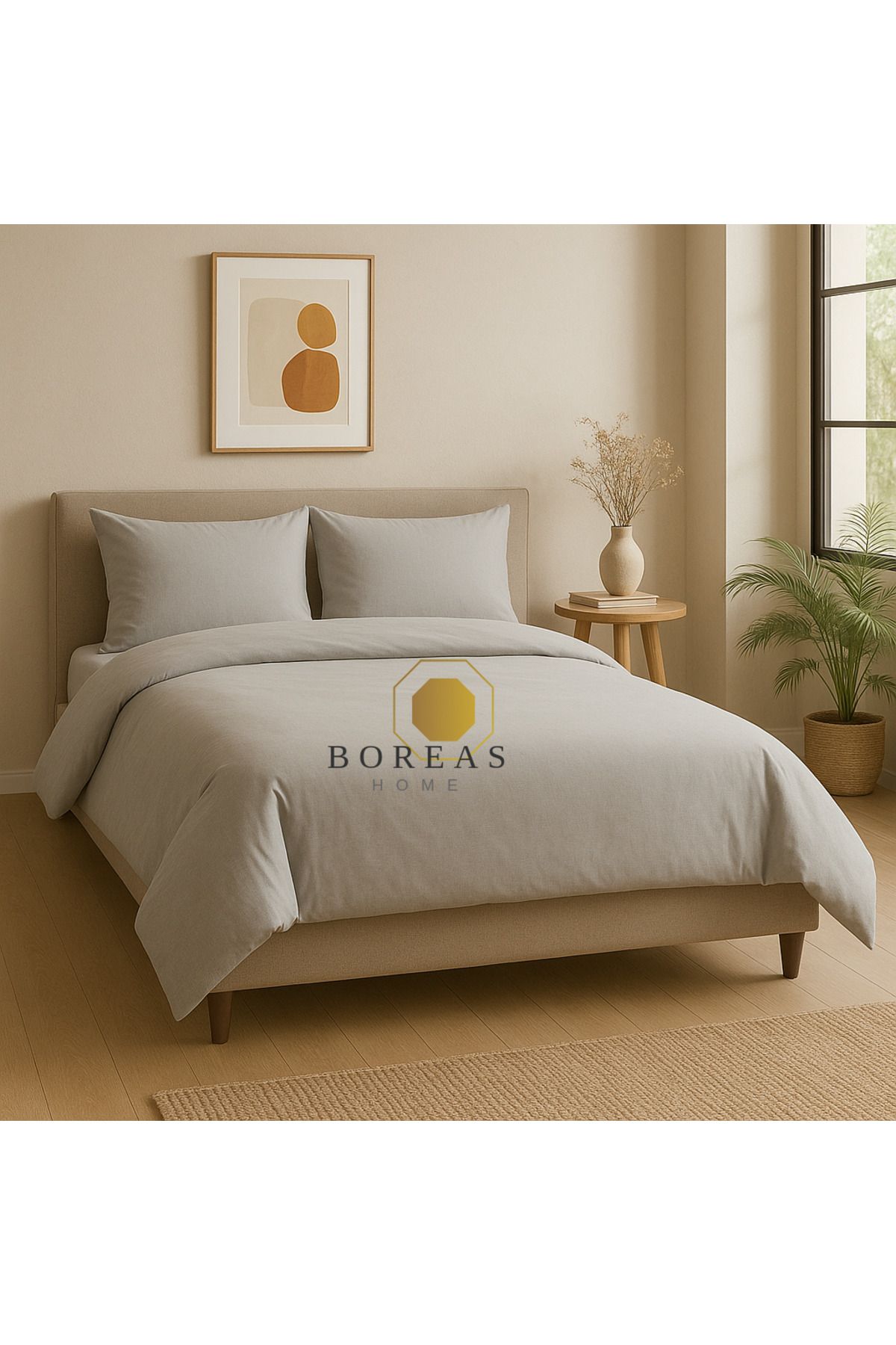 Boreas Home SOFT Lastikli Çarşaflı Çift Kişilik Nevresim Takımı