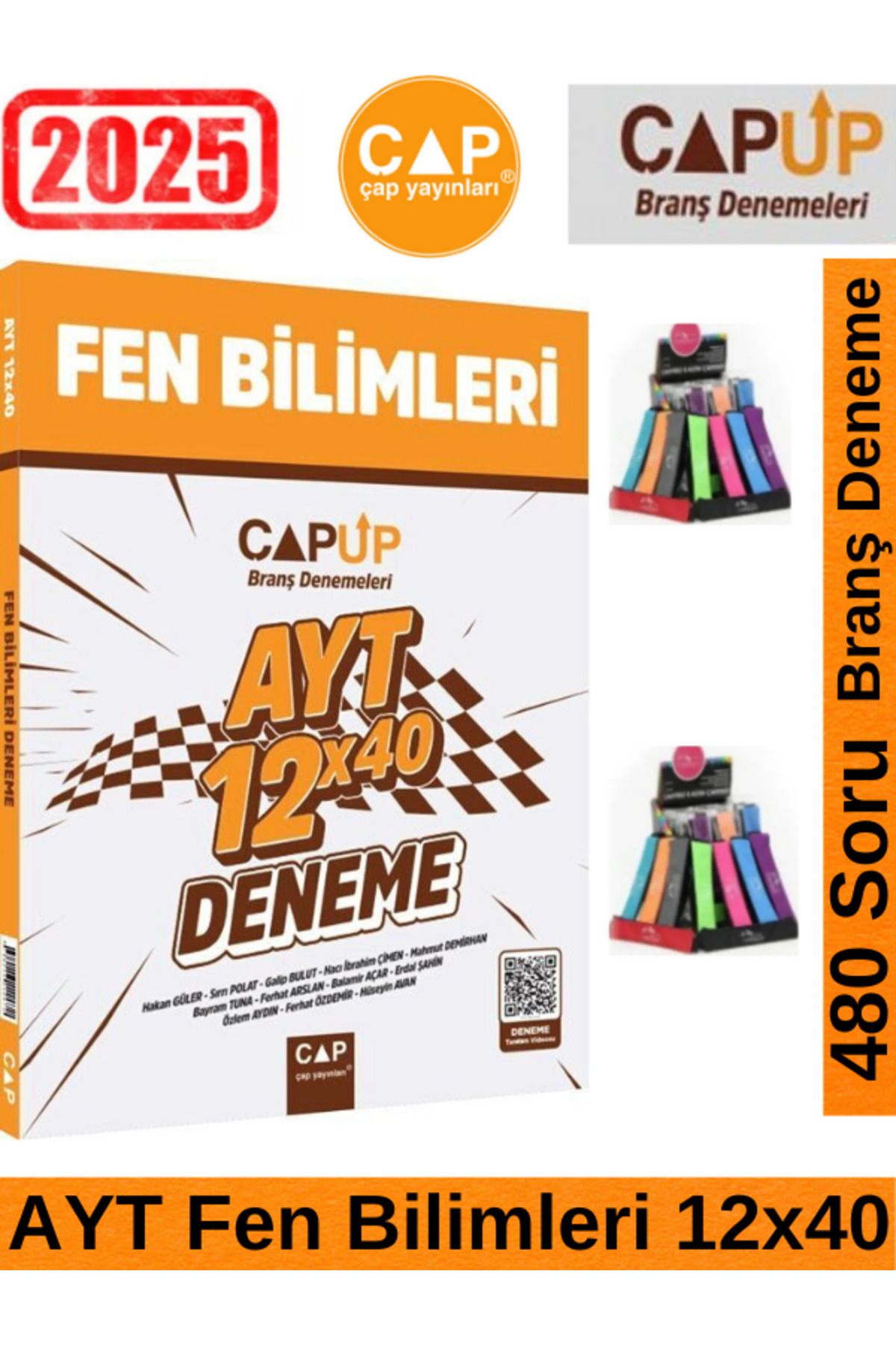 Ens Yayıncılık Çap 2025 AYT Fen Bilimleri 12*40 Up Deneme+Lastikli Kalemlik