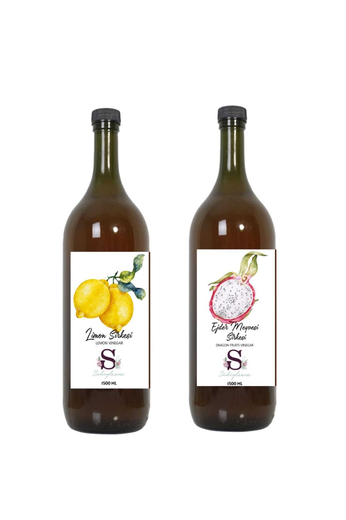 Süheylaana Doğal Limon Sirkesi 1500 Ml - Doğal Ejder Meyvesi Sirkesi 1500 Ml