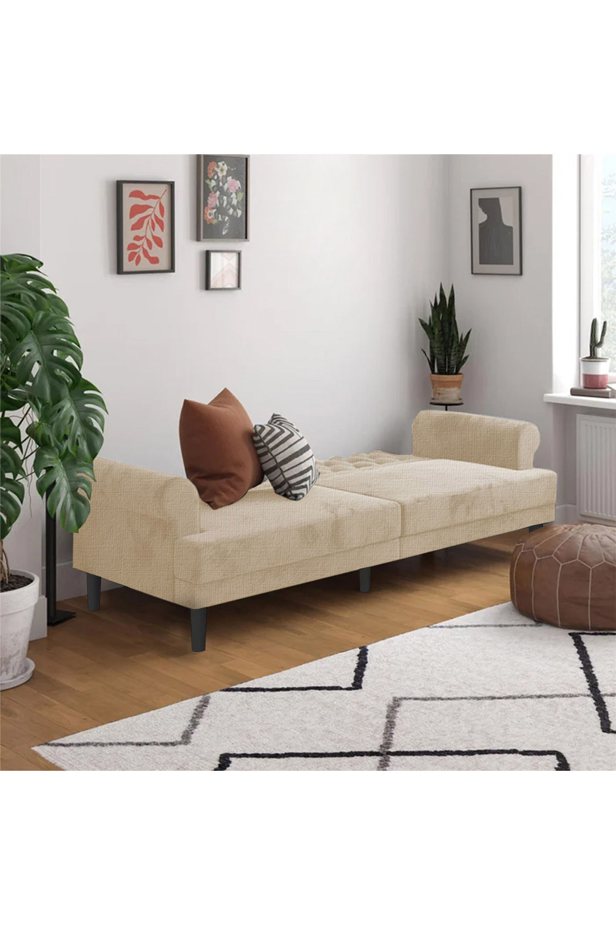 Lazy Vibes-nova | 2 In 1 Sofabed Linen Upholstered 7