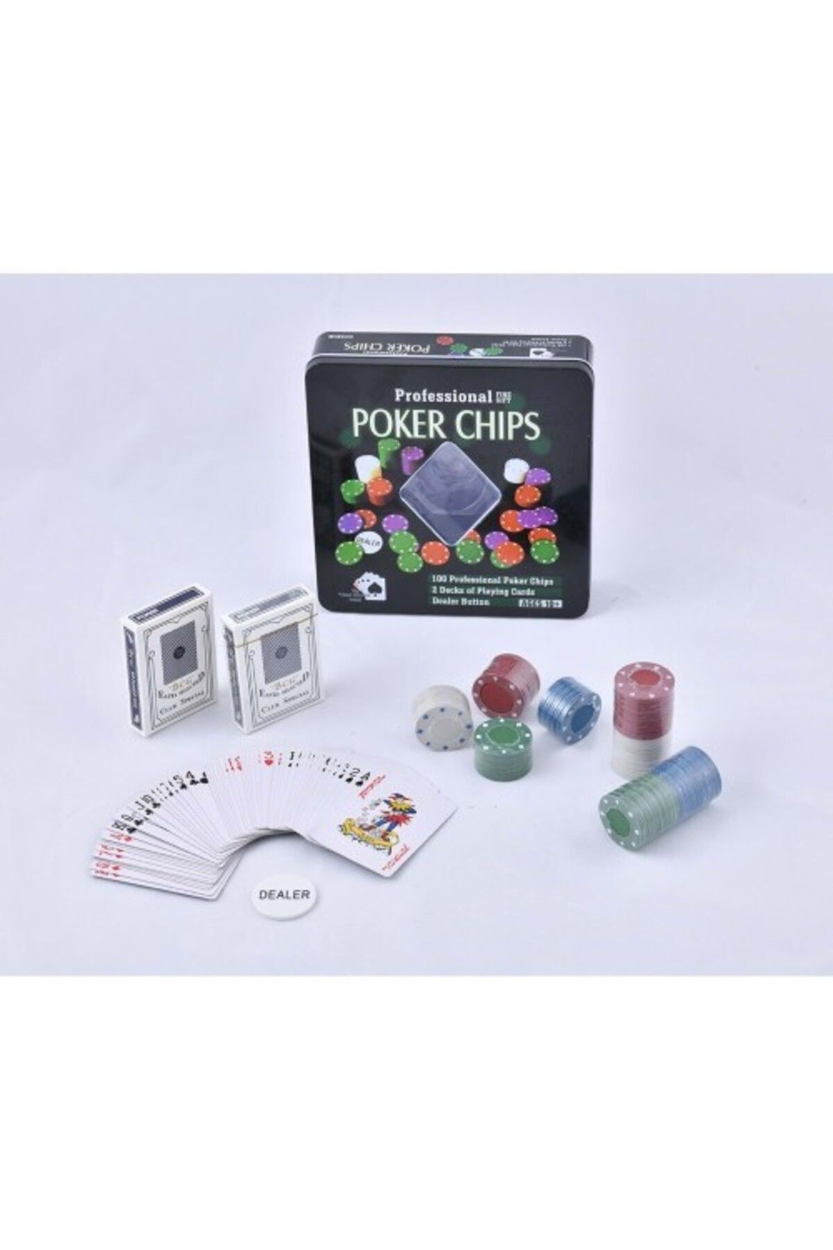 Homelya Poker Oyunu 100 Chip Ve 2 Adet İskambil Kağıt Setine Sahip Poker Oyunu No 1