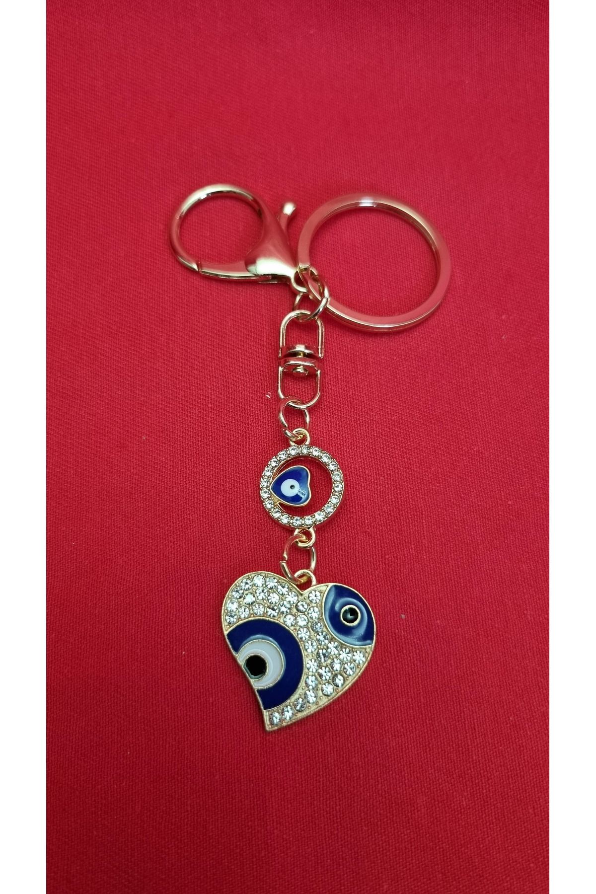 Land of Souvenir Nazar Boncuklu Metal Anahtarlık