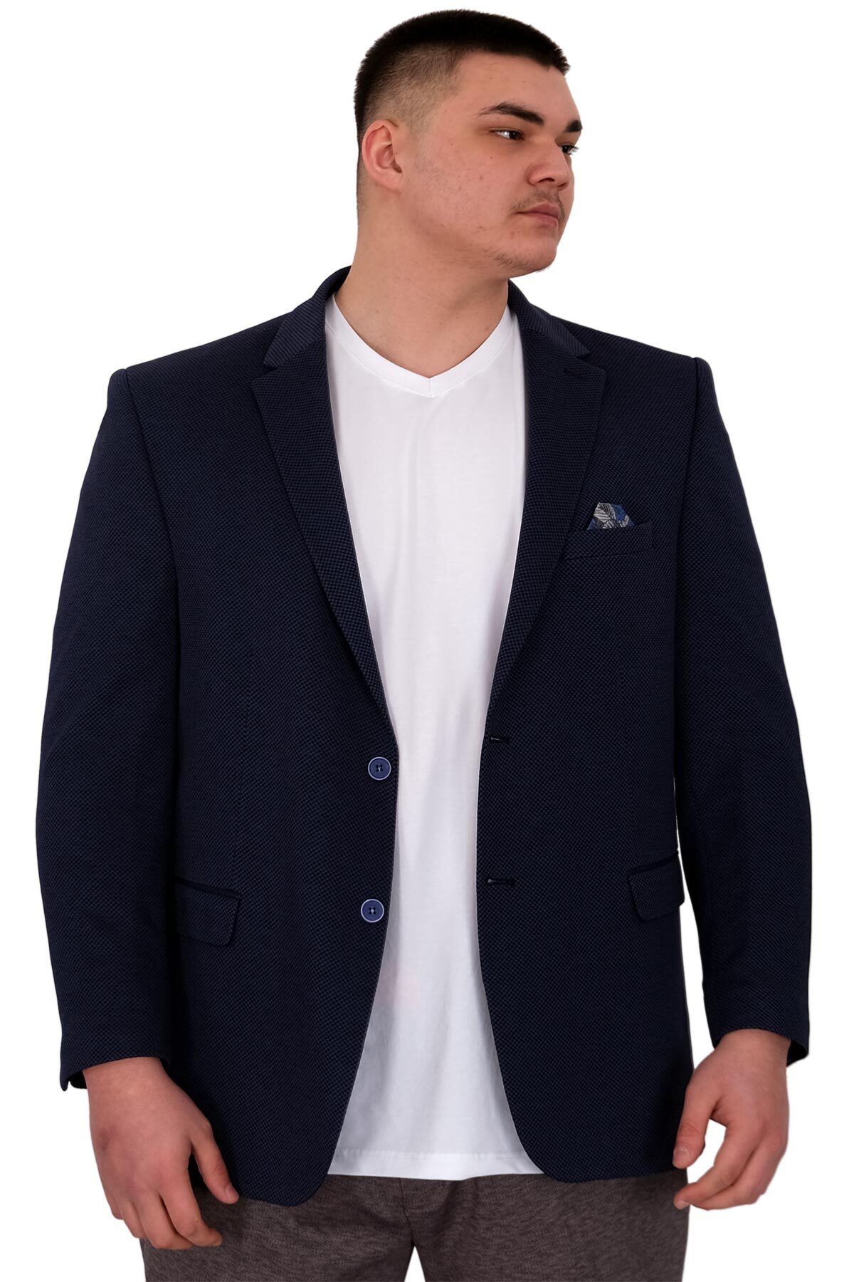 کاپشن مردانه سایز بزرگ Mode XL، رنگ Diago، کد 23027، نیلی