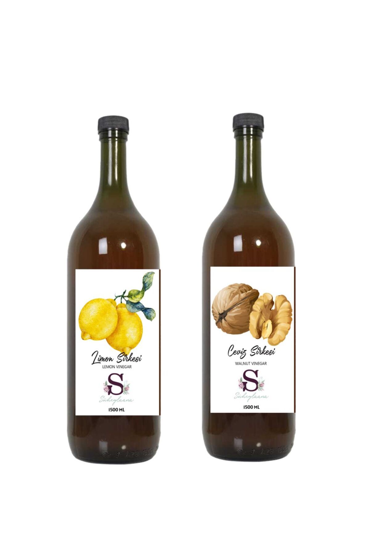 Süheylaana Doğal Limon Sirkesi 1500 Ml - Doğal Ceviz Sirkesi 1500 Ml