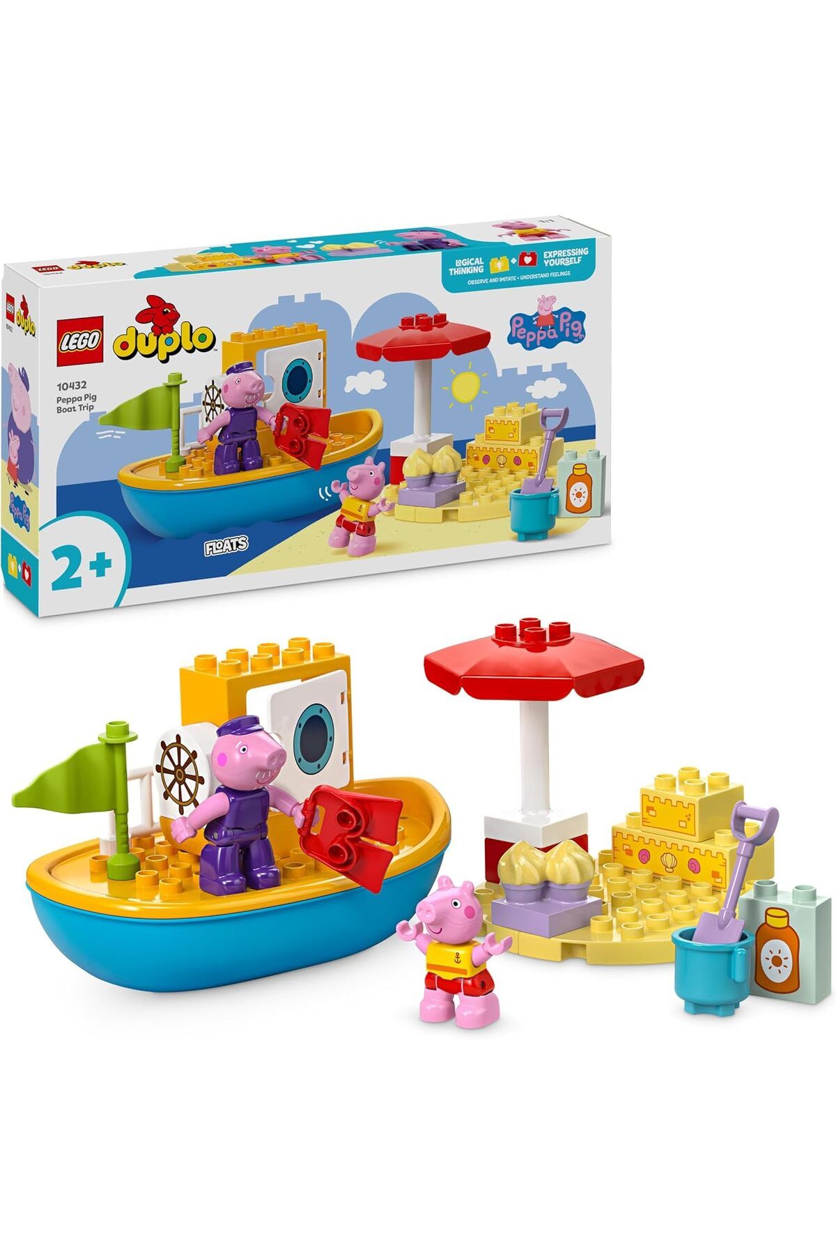 mazıdağı mazzıdağ Peppa Pig Tekne Gezisi 10432-2 Yaş ve Üzeri Çocuklar için Peppa Pig Minifigürü İç
