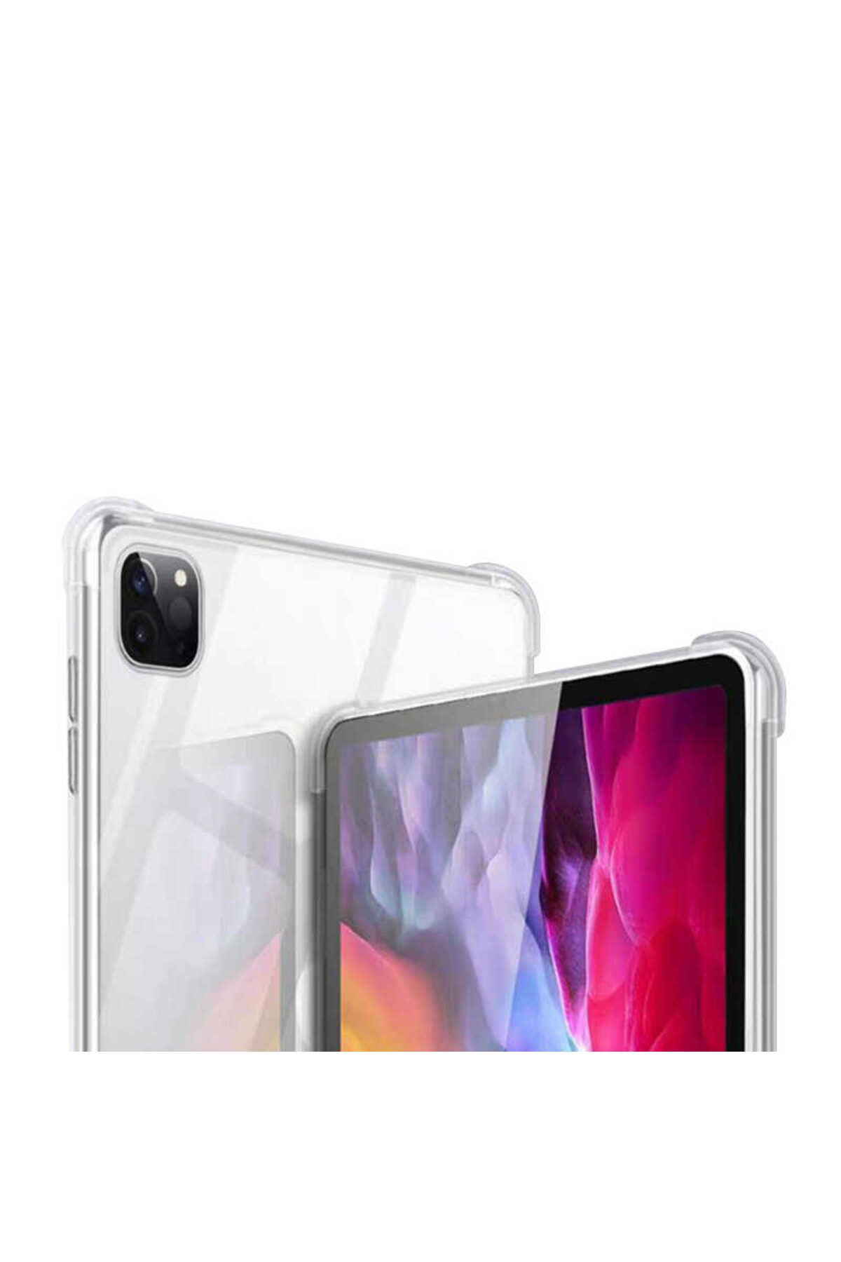 Uzaklarda Arama iPad Pro 12.9 2021 (5.Nesil) - Uyumlu Uyumlu UZRM Tablet Nitro Anti Shock Silikon Kapak-Renksiz