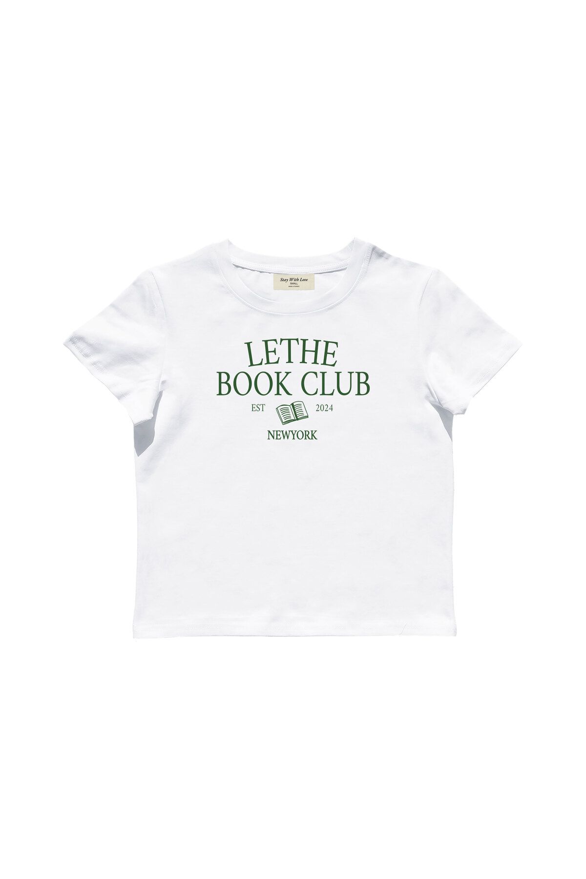 lethestudios Book Club Baskılı Baby Tee Crop Top