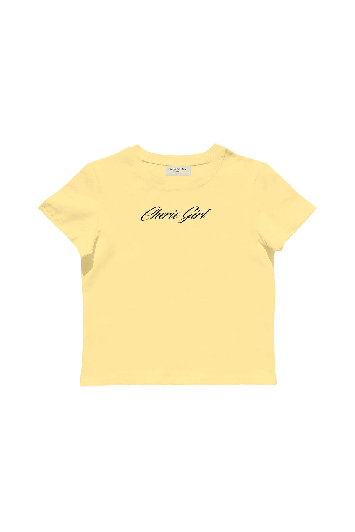 lethestudios Cherie Girl Baskılı Baby Tee Crop Top