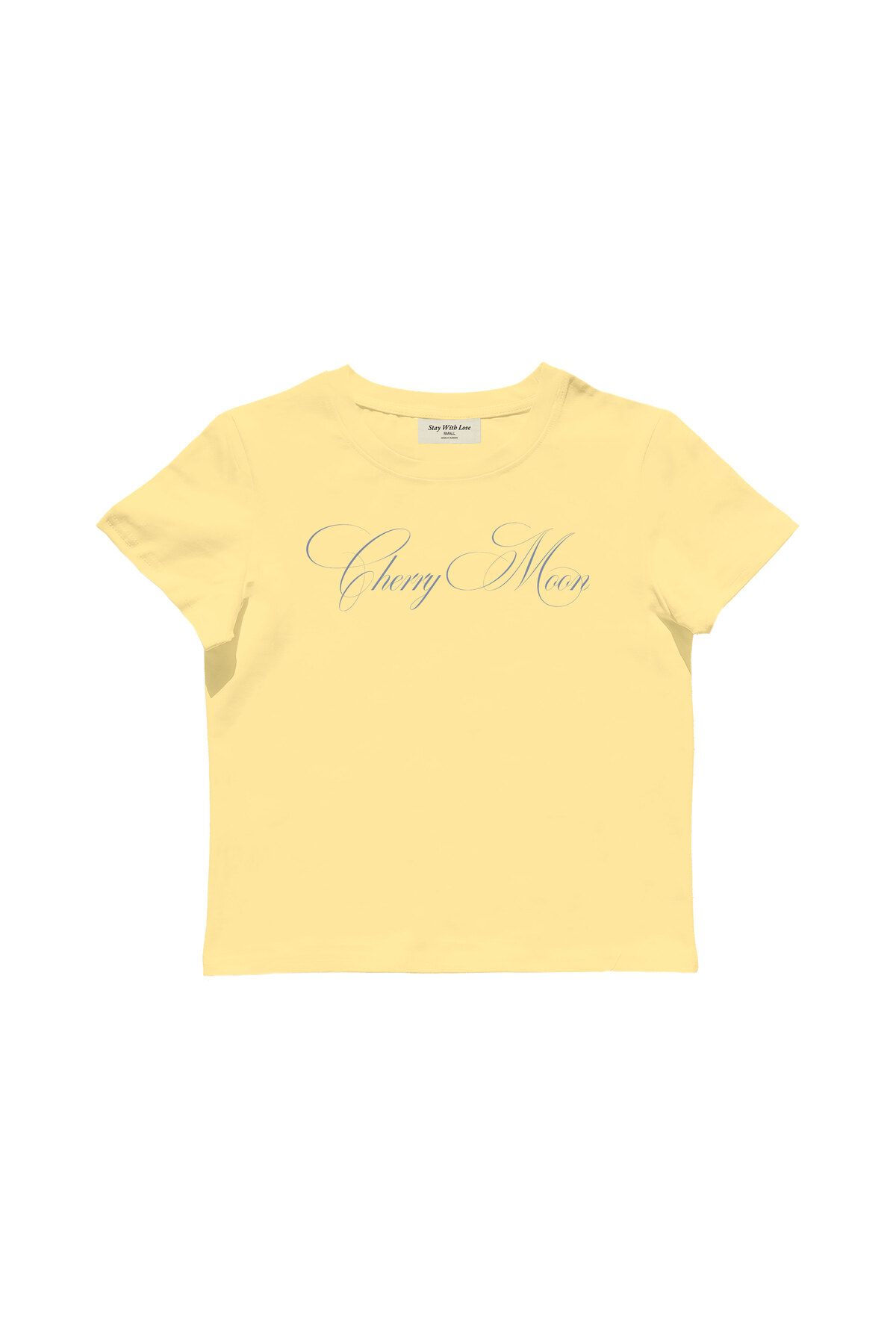 lethestudios Cherry Moon Baskılı Baby Tee Crop Top