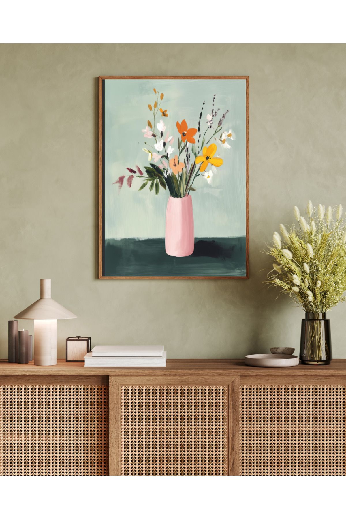 woodhomeworks tek parça salon ofis dekor tablo