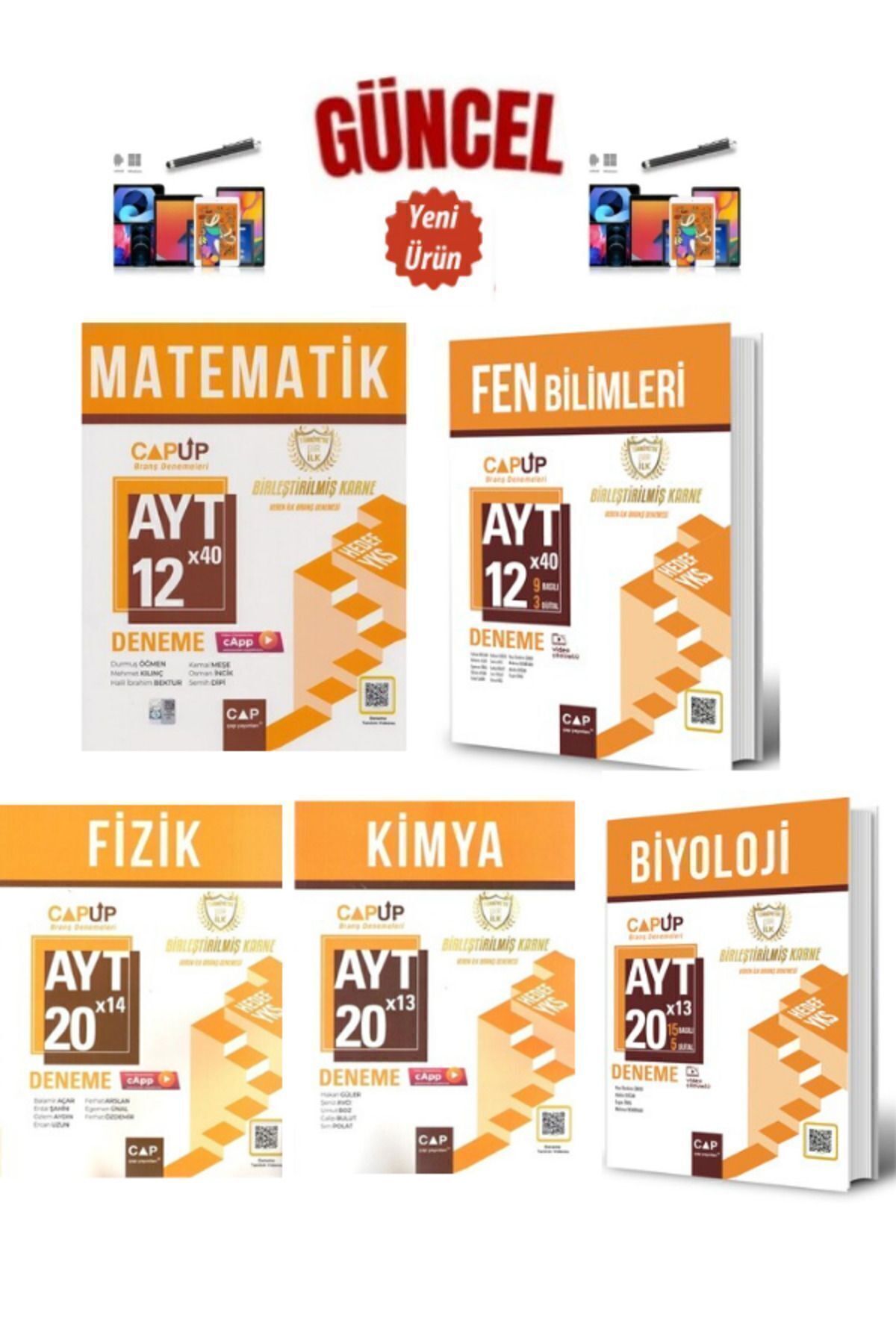 Ens Yayıncılık Çap Ayt Sayısal Deneme Seti 5 Kitap 84 Adet Deneme(1660)Soru+Dokunmatik Kalem