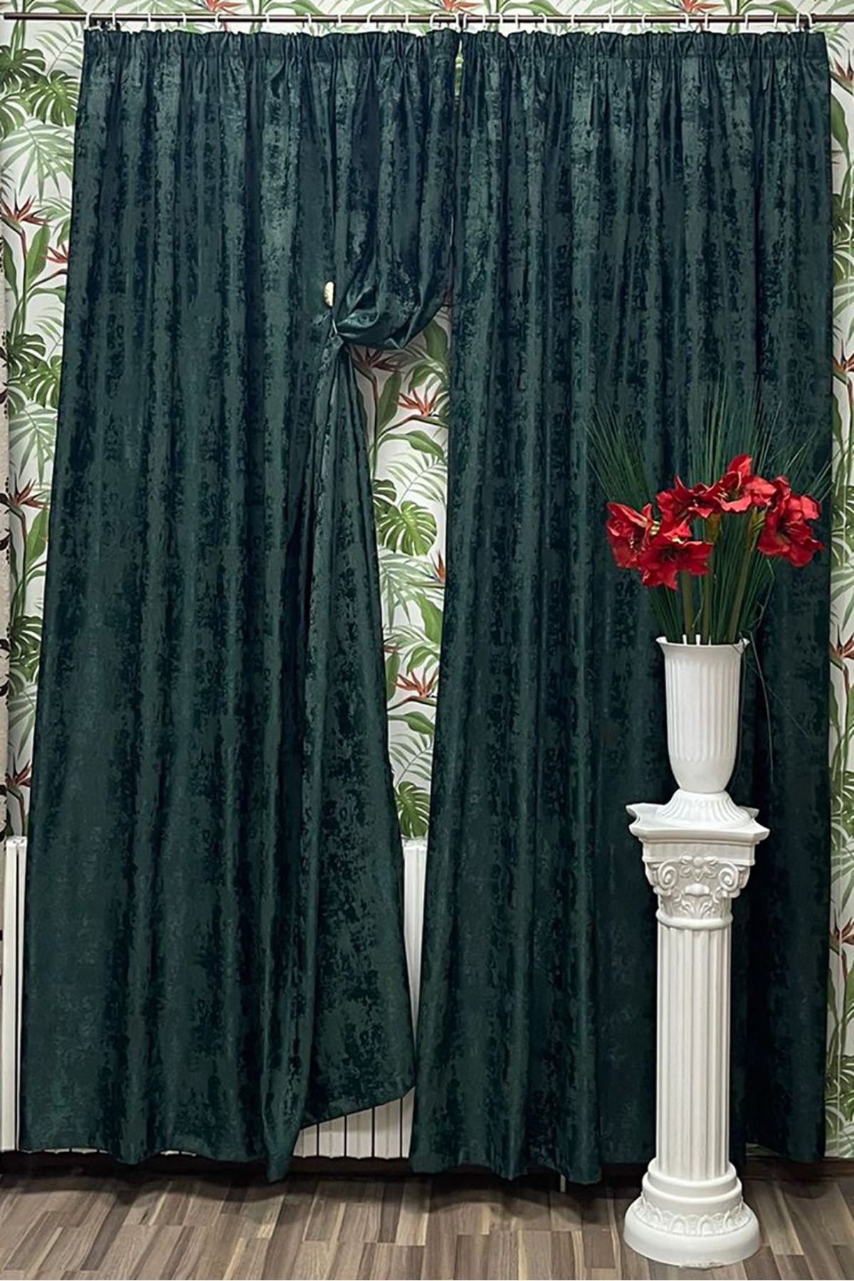 Liz Line Set Doua Draperii Semiopace, Verde, "imaginaria" By Liz Line, 2x400x245cm, Cu Rejansa - - 400 x 245