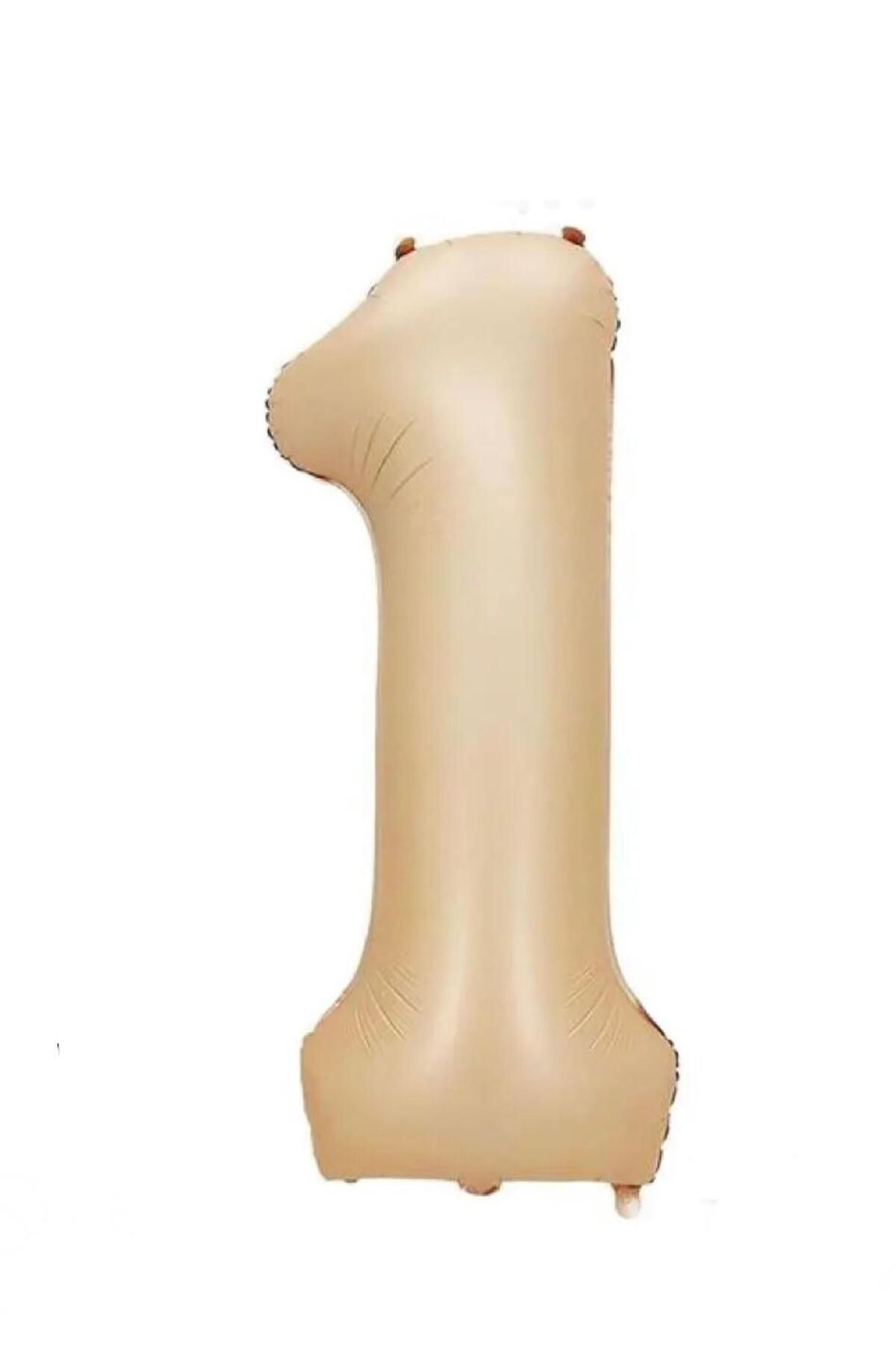 MİNAY 1 RAKAM FOLYO BALON KARAMEL RENK 34" 76cm